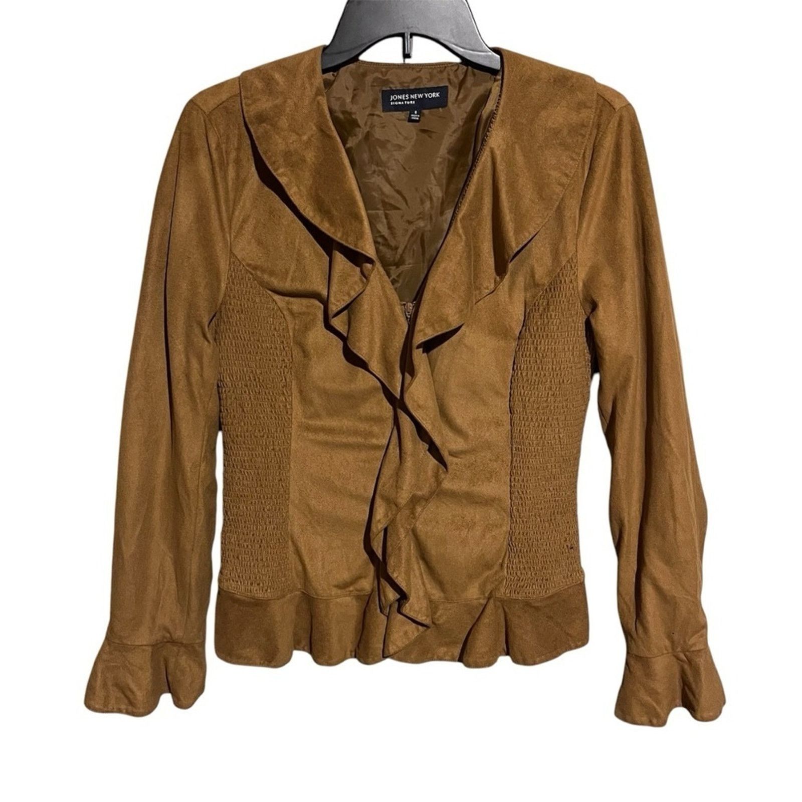 Jones New York Jones New York Signature Size 8 Faux Suede Zip Up Jacket Size M / US 6-8 / IT 42-44 - 1 Thumbnail