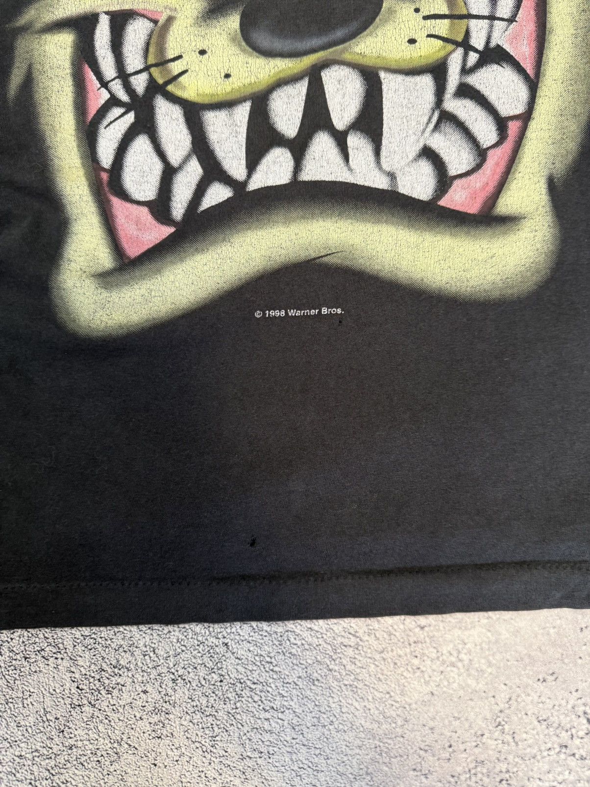 Warner Bros Vintage 1998 Looney Tunes Taz Long Sleeve Shirt Black S-M Size US M / EU 48-50 / 2 - 14 Thumbnail