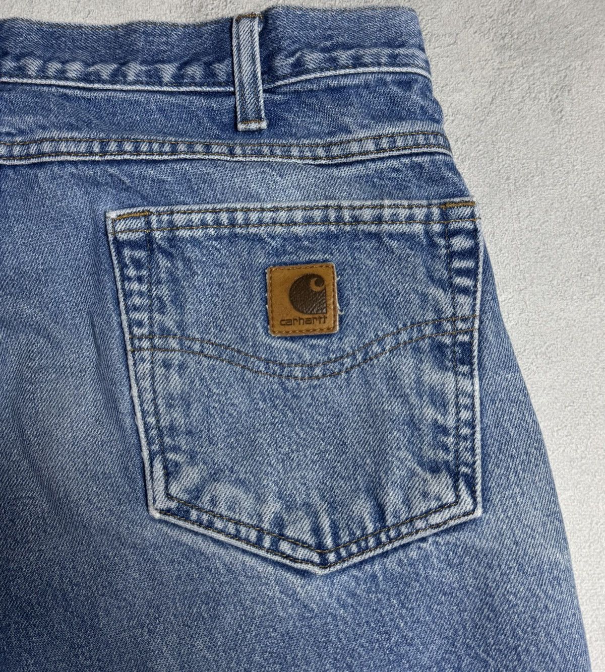 Carhartt 1990s Carhartt B 18 DST Vintage Straight Denim Jeans Size US 36 / EU 52 - 6 Thumbnail