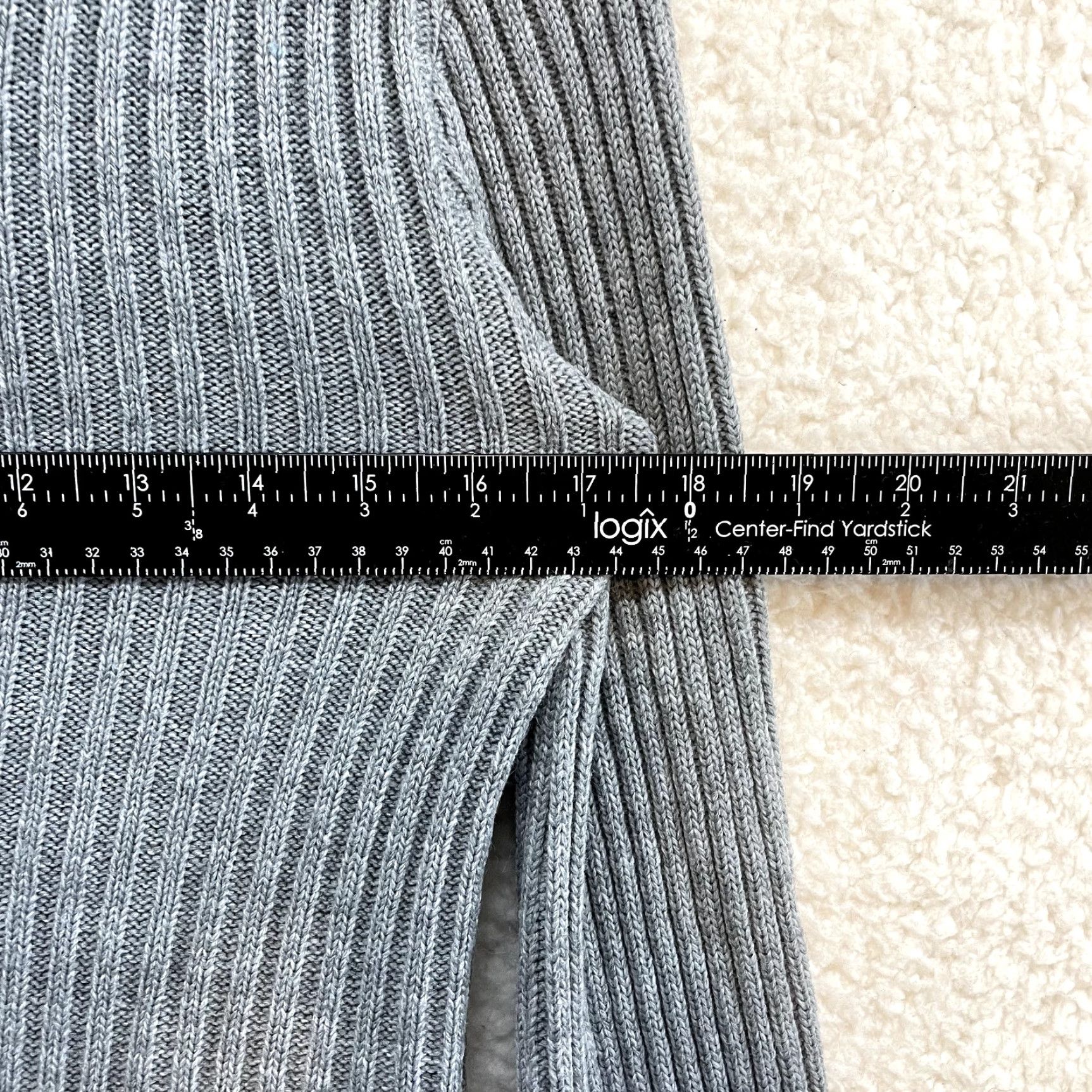 Vintage VINTAGE 90s Cardigan Sweater M Grey Ribbed Knit Hoodie Boho Fairy Grunge Womens Size M / US 6-8 / IT 42-44 - 5 Thumbnail