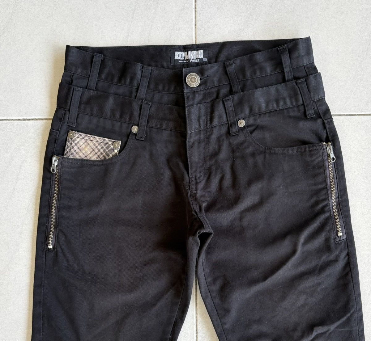Japanese Brand Japanese High Quality Streetwear Double Waist Denim Size US 31 - 5 Thumbnail