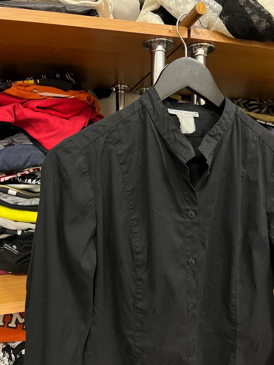 Japanese Brand × Sarah Pacini Sarah Pacini Vintage Luxury Black Basic Shirt Size M / US 6-8 / IT 42-44 - 2 Thumbnail