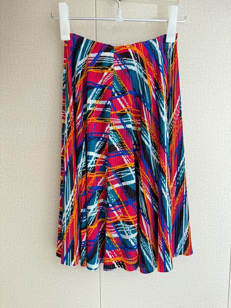 Issey Miyake issey miyake size:2 Crayon-striped short skirt 2505-Nextar Size 31" - 3 Thumbnail