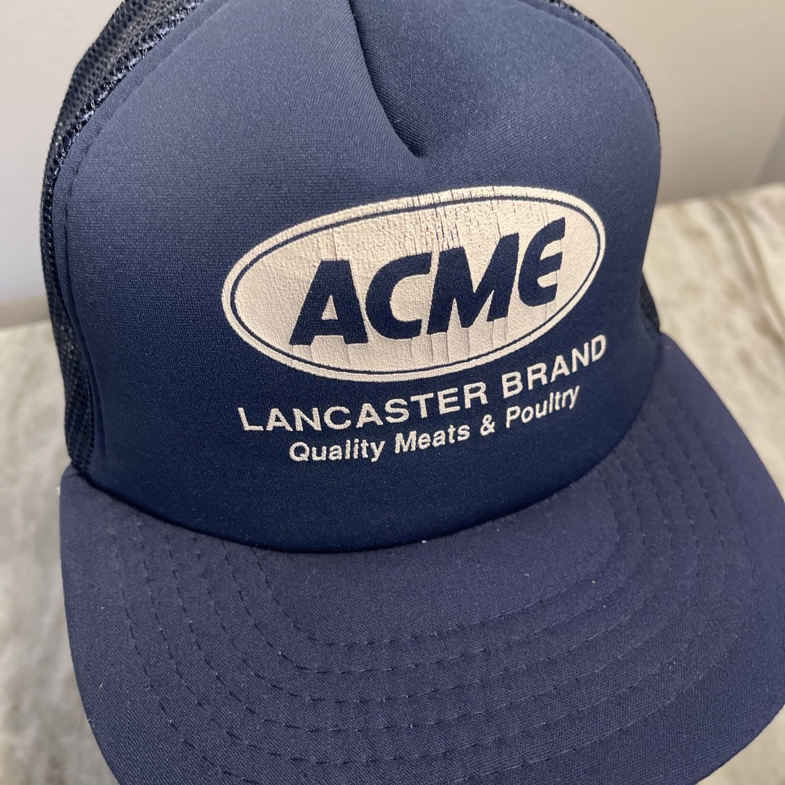Vintage Vtg 1980’s Trucker Hat Snapback Cap ACME Lancaster Rare 2 Size ONE SIZE - 2 Thumbnail