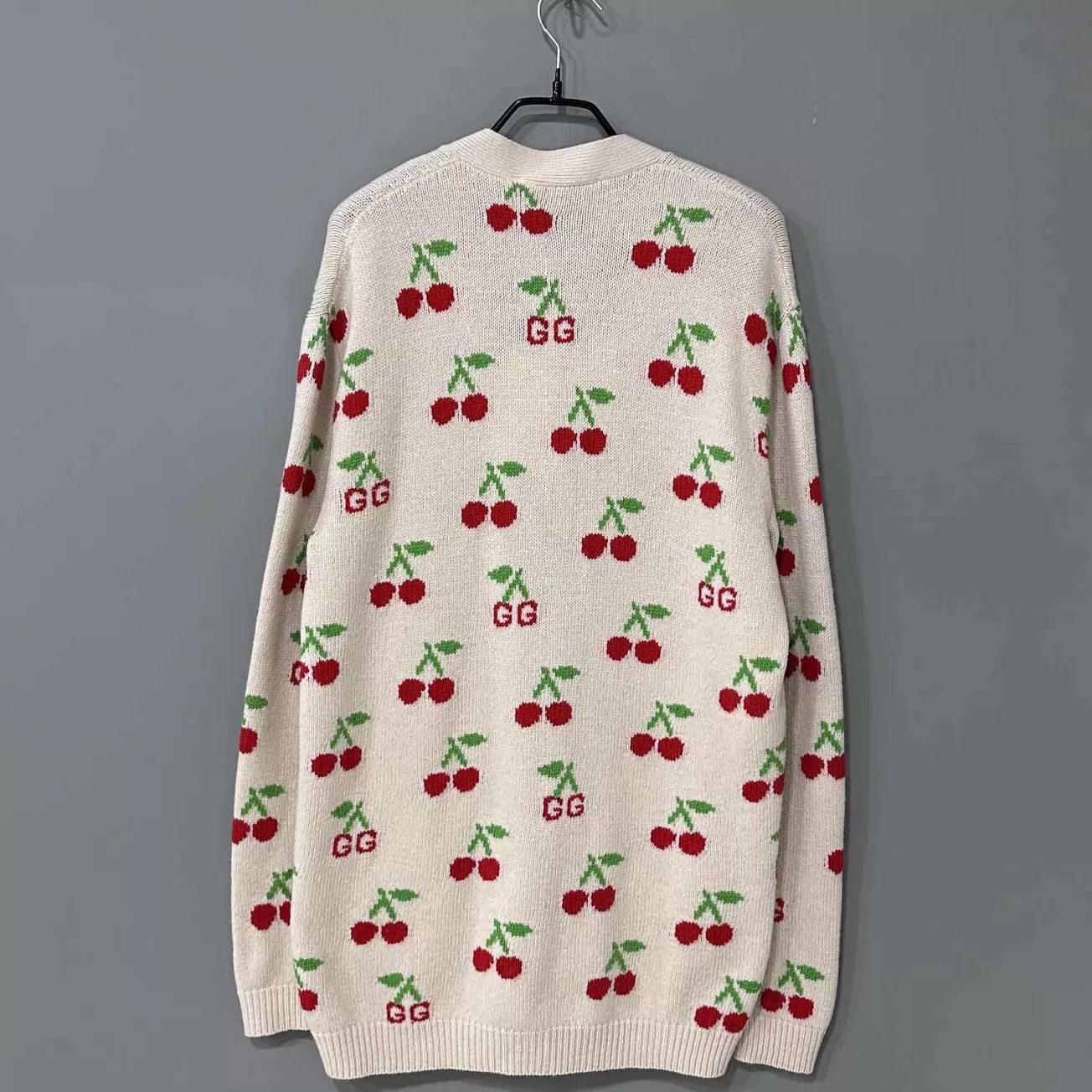 Gucci GUCCI Cherry Logo Wool Cardigan S Size S / US 4 / IT 40 - 3 Thumbnail