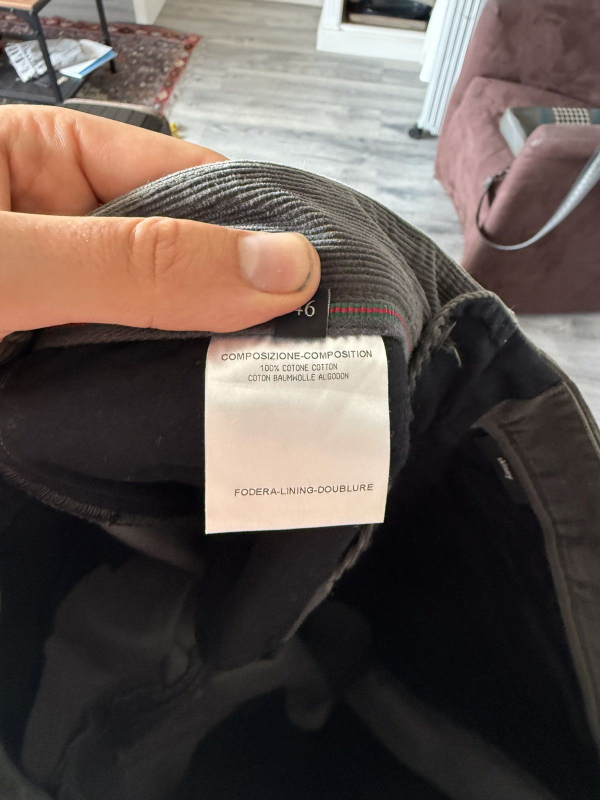 Gucci Skinny Corduroy Pants in Washed Olive Green Size US 30 / EU 46 - 12 Thumbnail