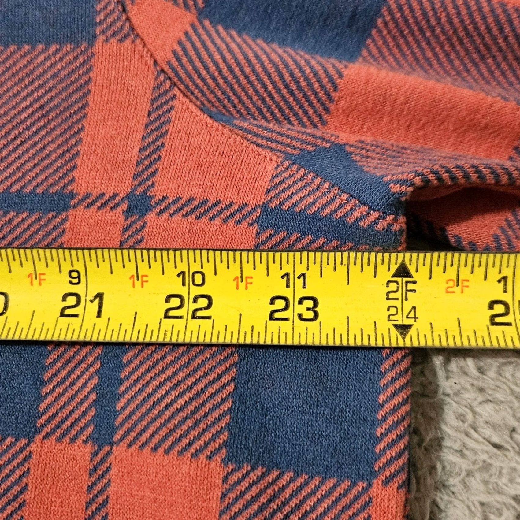 Quince Quince Shirt Mens XL Red Blue Plaid Stretch Sweater Fleece Soft Comfy Flannel Size US XL / EU 56 / 4 - 8 Thumbnail