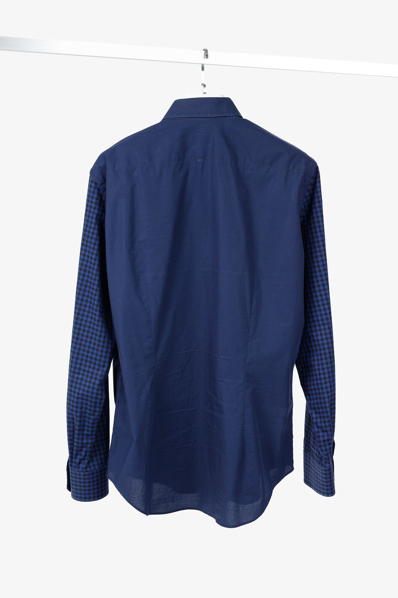 Lanvin Lanvin Blue Check Cotton Poplin Button-Up Shirt Size US XXL / EU 58 / 5 - 2 Thumbnail