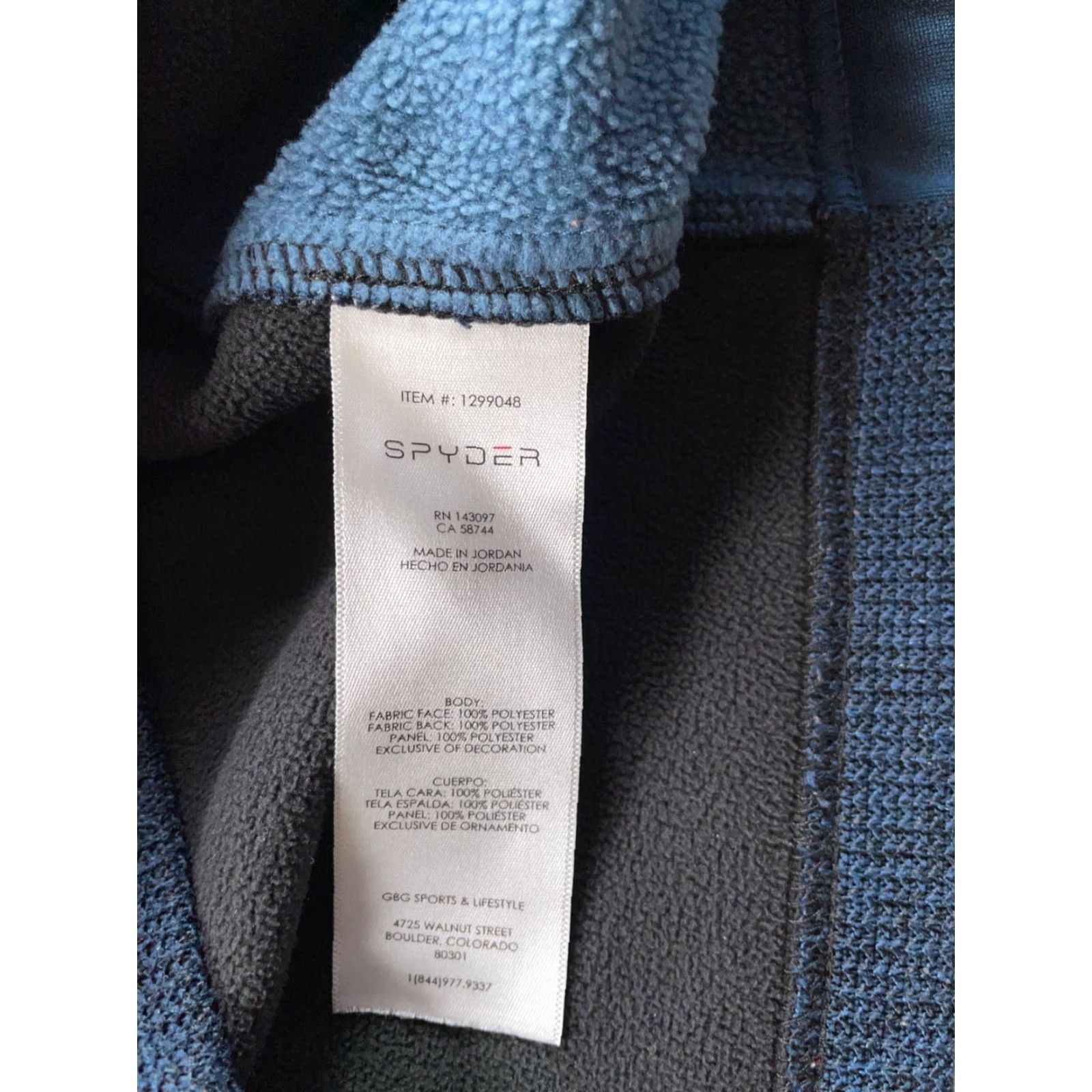 Spyder Spyder Outbound 1/4 Zip Sweater Shirt Adult Medium Dark Blue Orange Ribbed Knit Size US M / EU 48-50 / 2 - 4 Thumbnail