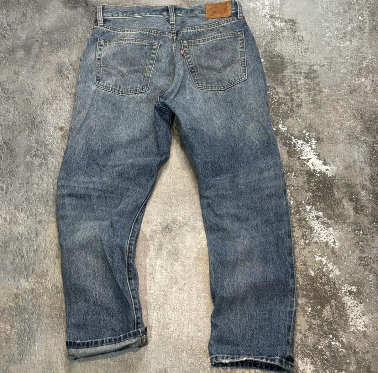 Levi's Levis 501 Jeans Mens 28X26 Selvedge Premium Big E Button Fly Size 28" / US 6 / IT 42 - 2 Thumbnail