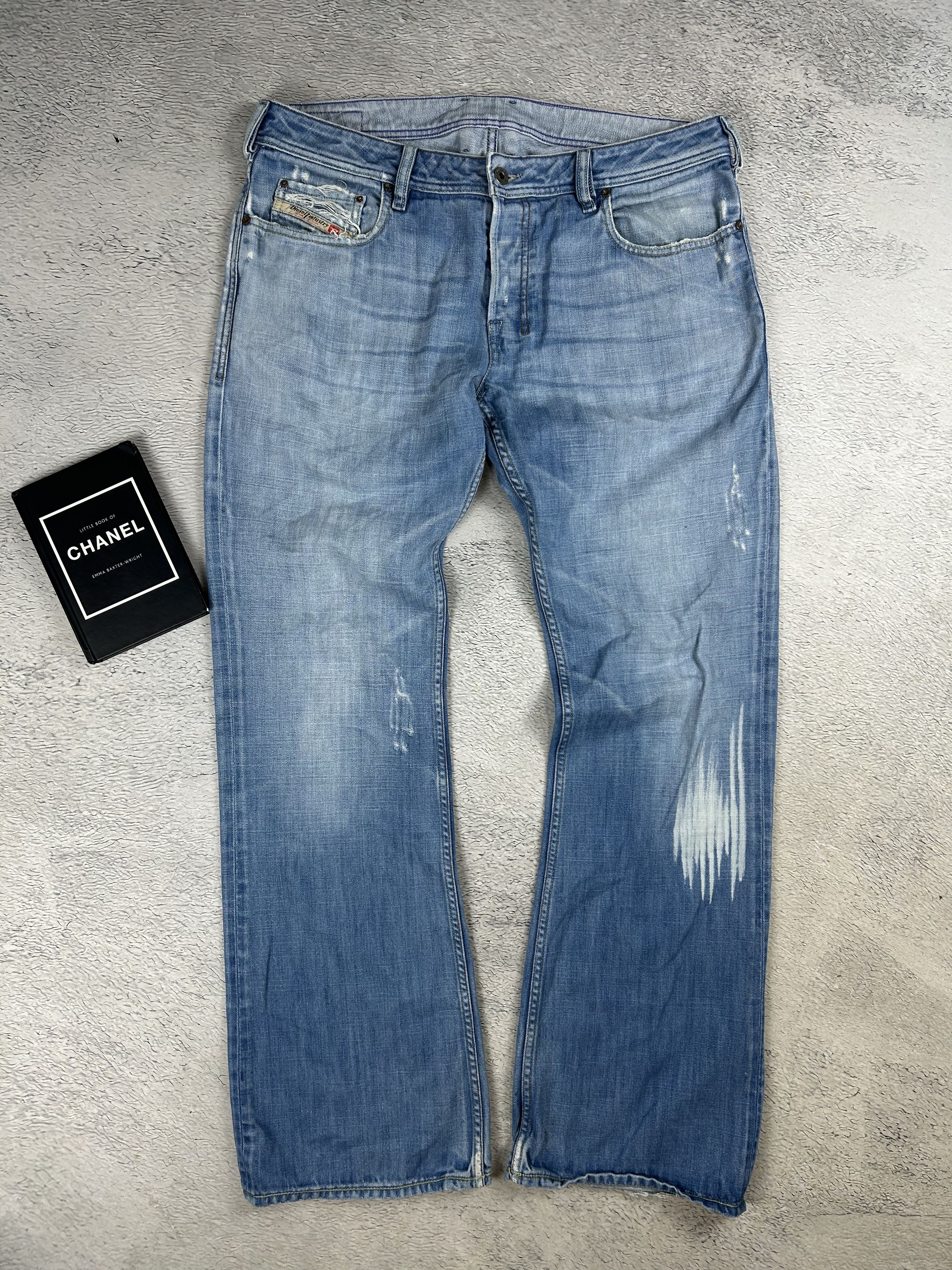 Diesel × Vintage Vintage DIESEL jeans Straight Riped Streetwear Men's Size US 36 / EU 52 - 2 Thumbnail