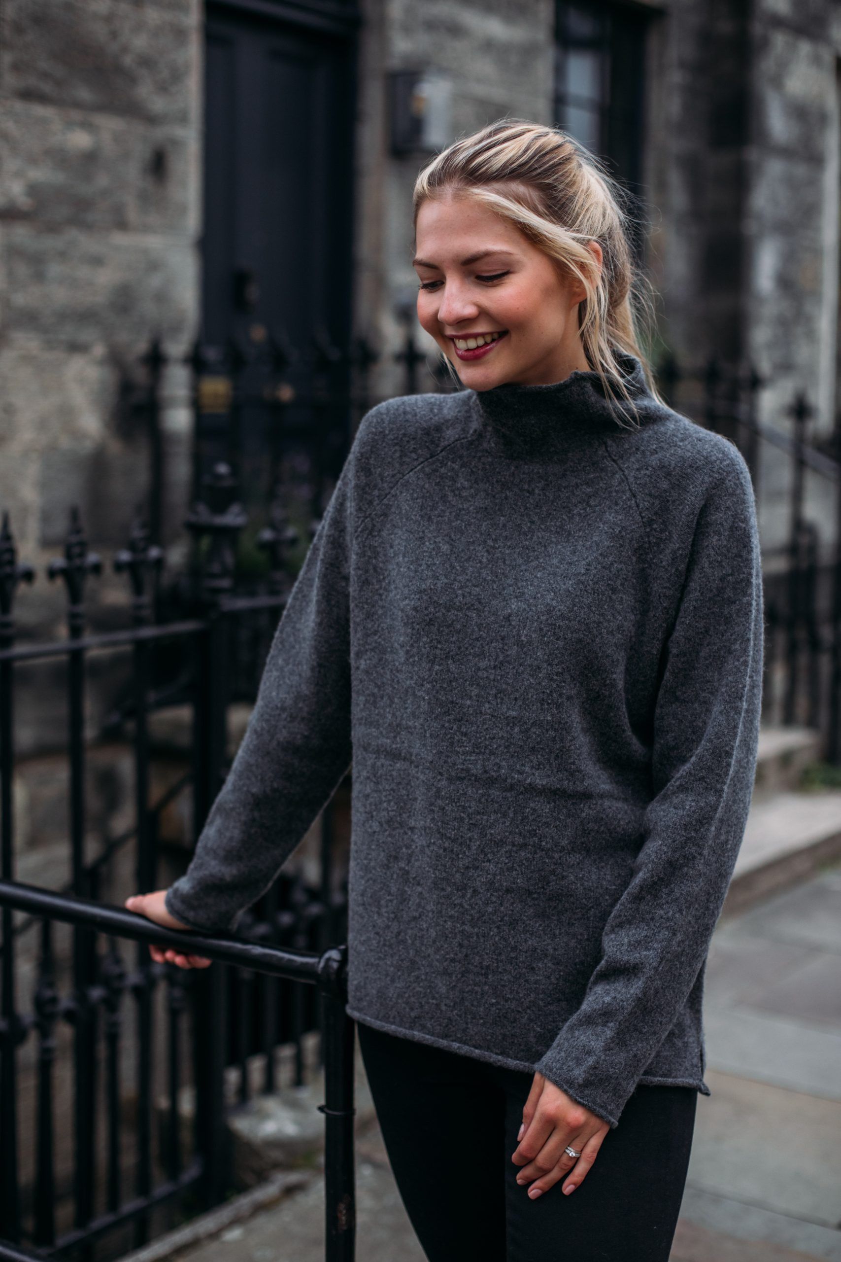Other ERIBE Corry Gray Raglan Sweater Virgin Lambswool Size L Size L / US 10 / IT 46 - 2 Thumbnail