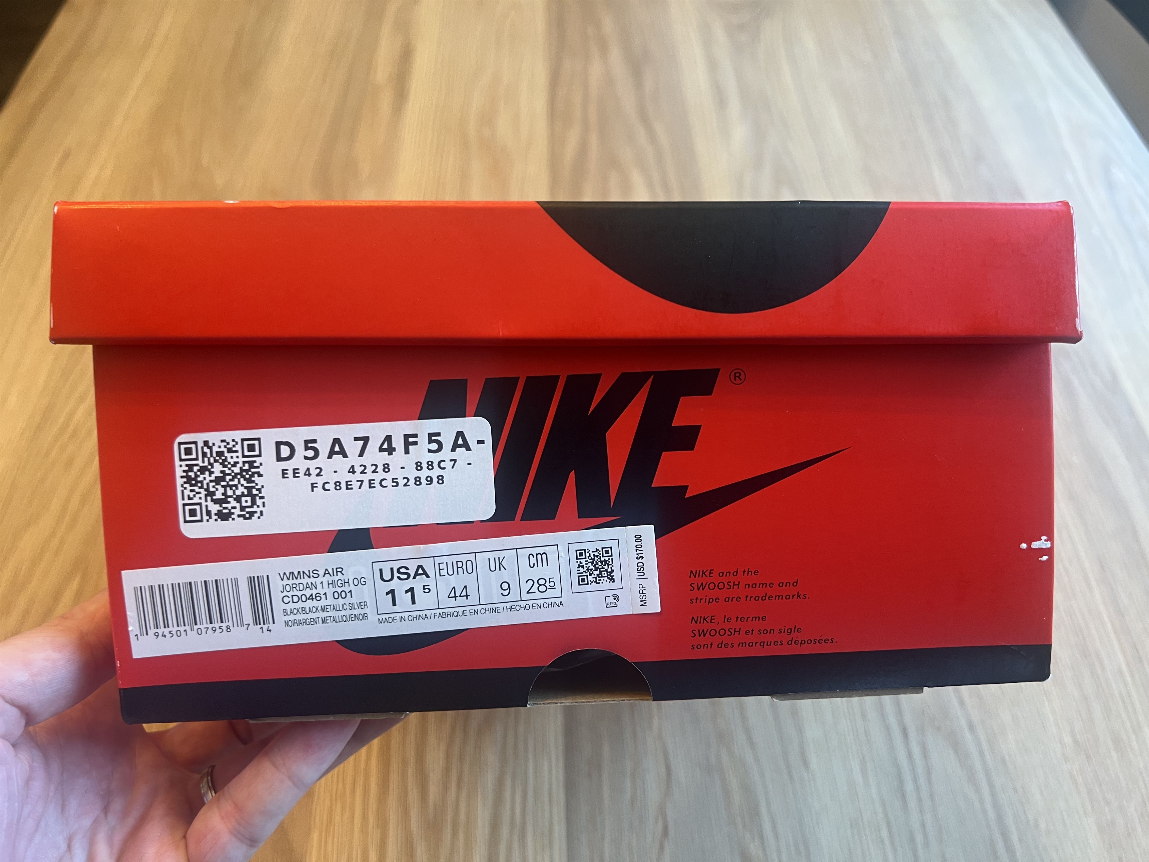 Nike Jordan 1 - Silver Toe Size US 10 / EU 43 - 11 Thumbnail