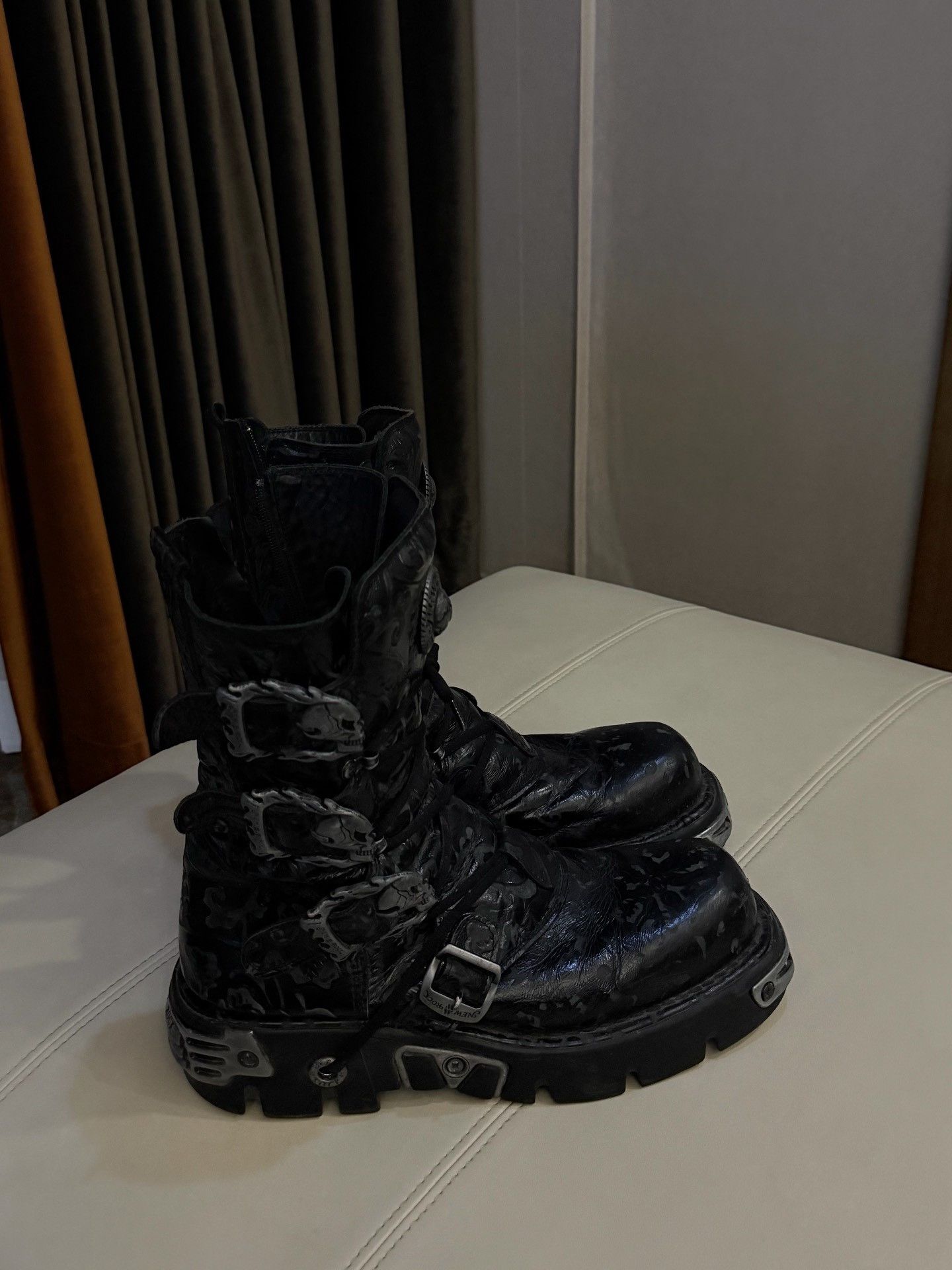 New Rock Rock Rock Metal Motorcycle Boots Size US 10 / EU 43 - 1 Thumbnail