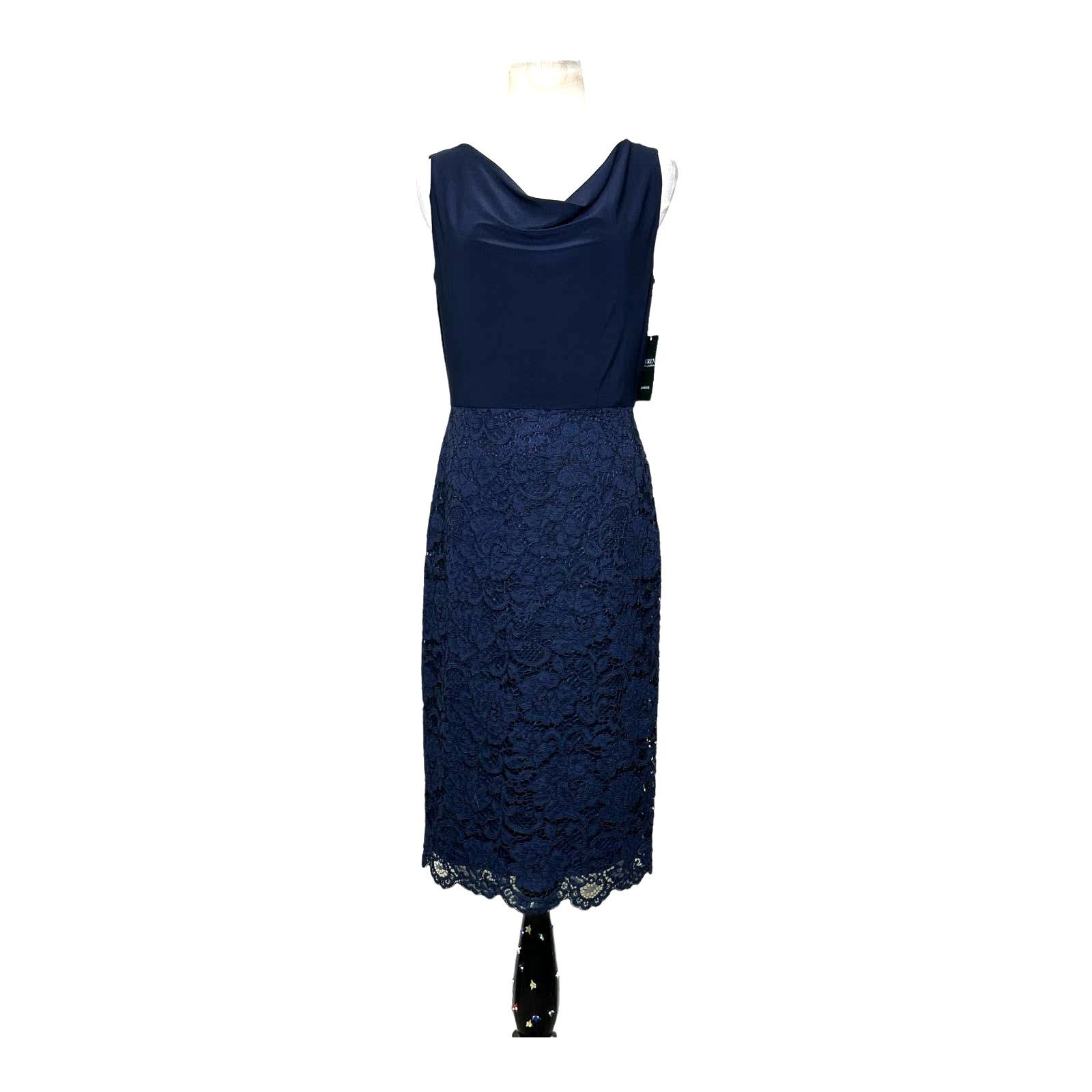 Ralph Lauren Ralph Lauren navy blue lace detail skirt cocktail dress 2 Size XS / US 0-2 / IT 36-38 - 1 Thumbnail