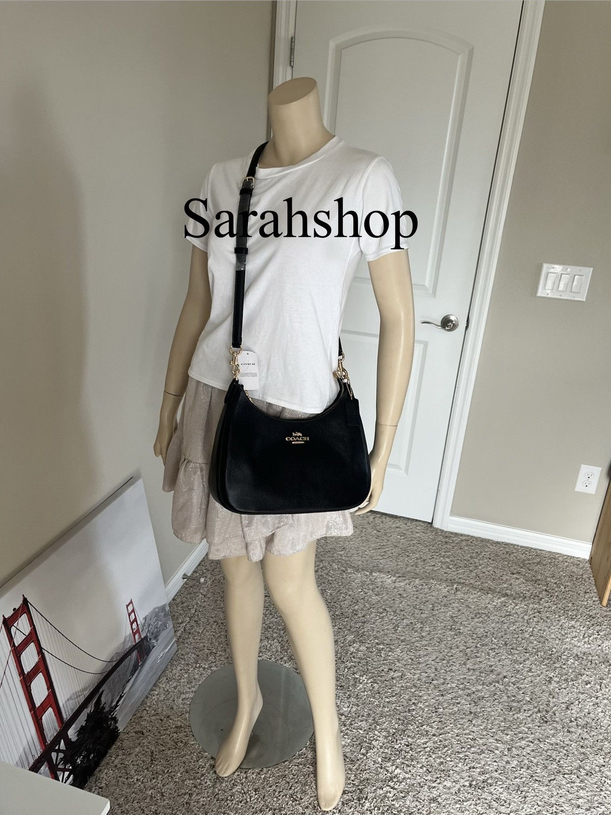 Coach Coach Teri Hobo Bag In Refined Pebble Leather Size ONE SIZE - 9 Thumbnail