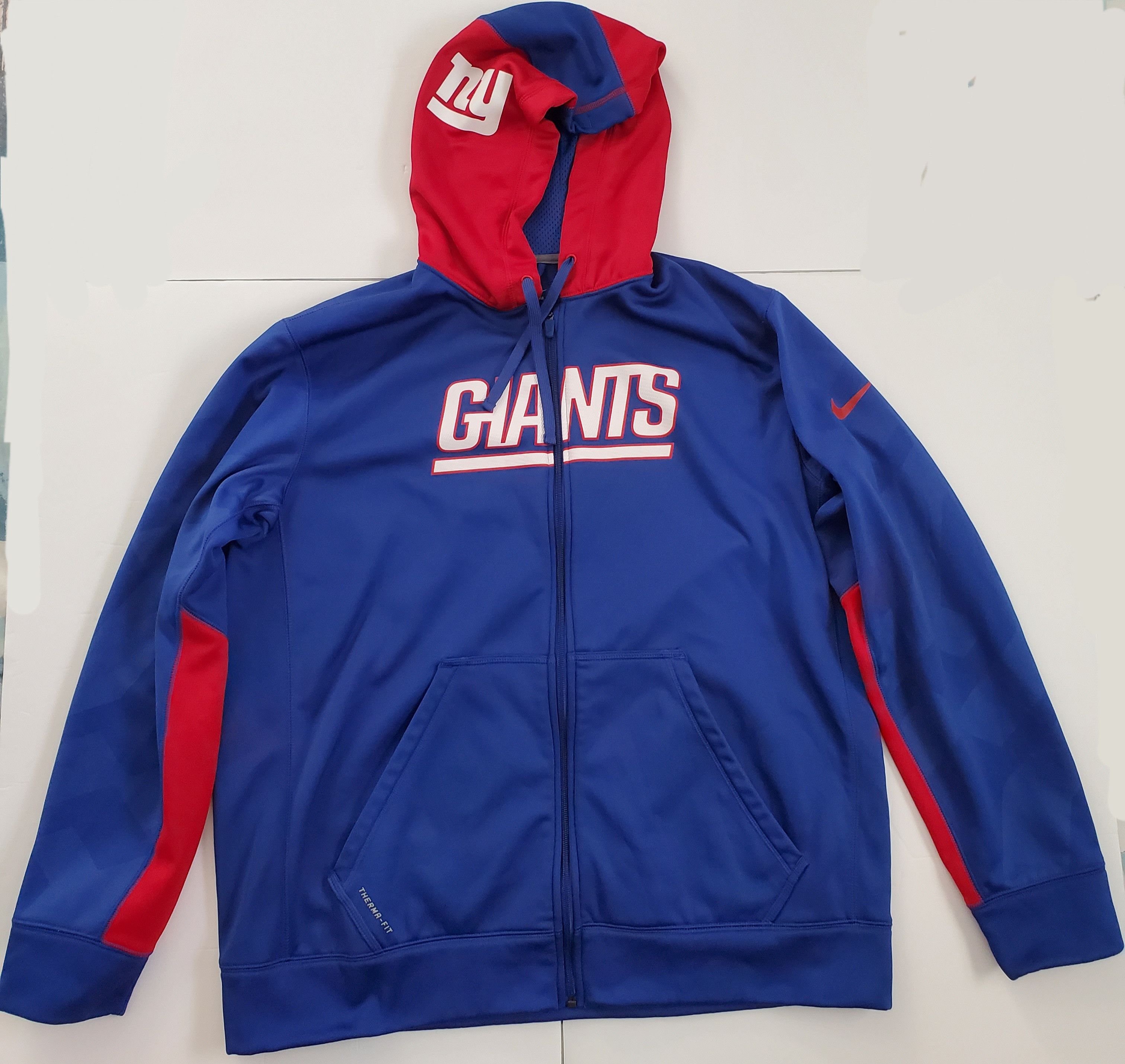 Nike Nike New York Giants NFL Therma-FIT Full Zip Hoodie Size US XL / EU 56 / 4 - 1 Thumbnail