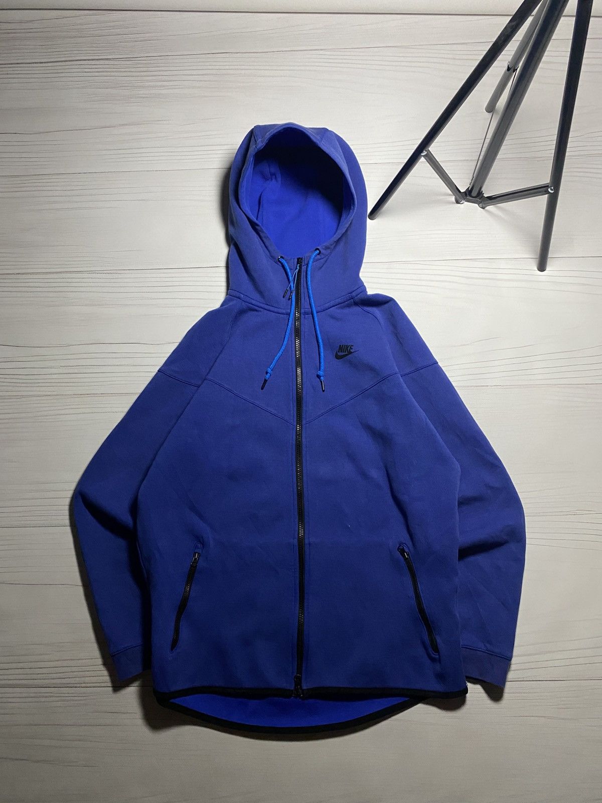 Nike × Vintage Vintage Nike Tach Fleece drill faded y2k zip hoodie Size US L / EU 52-54 / 3 - 1 Thumbnail