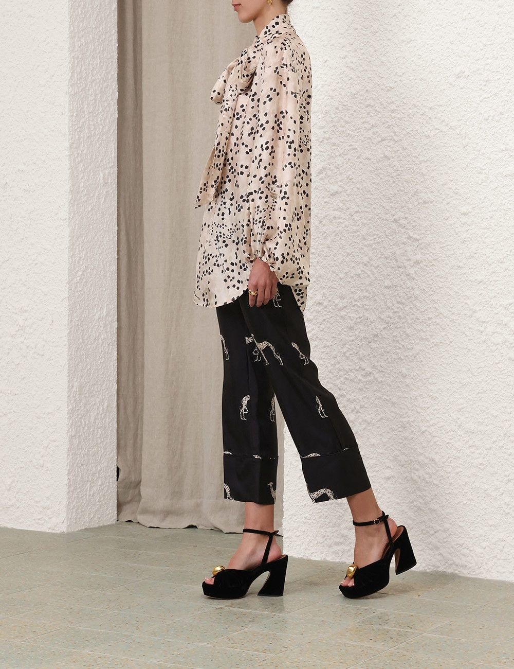 Zimmermann oc11z0925 Illustration Kick Flare Pant in Black Size 28" / US 6 / IT 42 - 3 Thumbnail