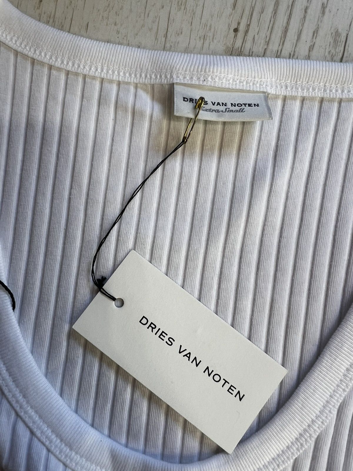 Dries Van Noten Dries Van Noten Hoga Asymmetric Ribbed Tank Top Size XS / US 0-2 / IT 36-38 - 9 Thumbnail