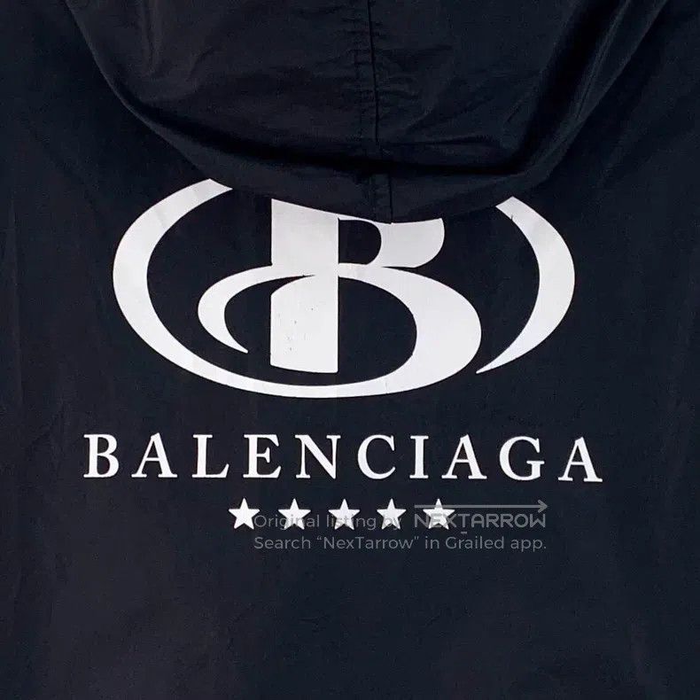 Balenciaga Balenciaga Black Logo Letter Print Hooded Zip-Up Long Slee Size US S / EU 44-46 / 1 - 5 Thumbnail