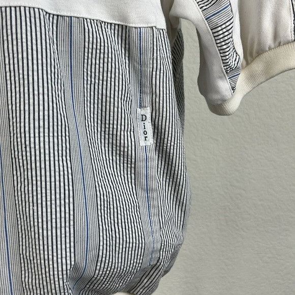 Dior VTG Dior Monsieur Mixed Media Seersucker Panel Short Sleeve Size US L / EU 52-54 / 3 - 2 Thumbnail