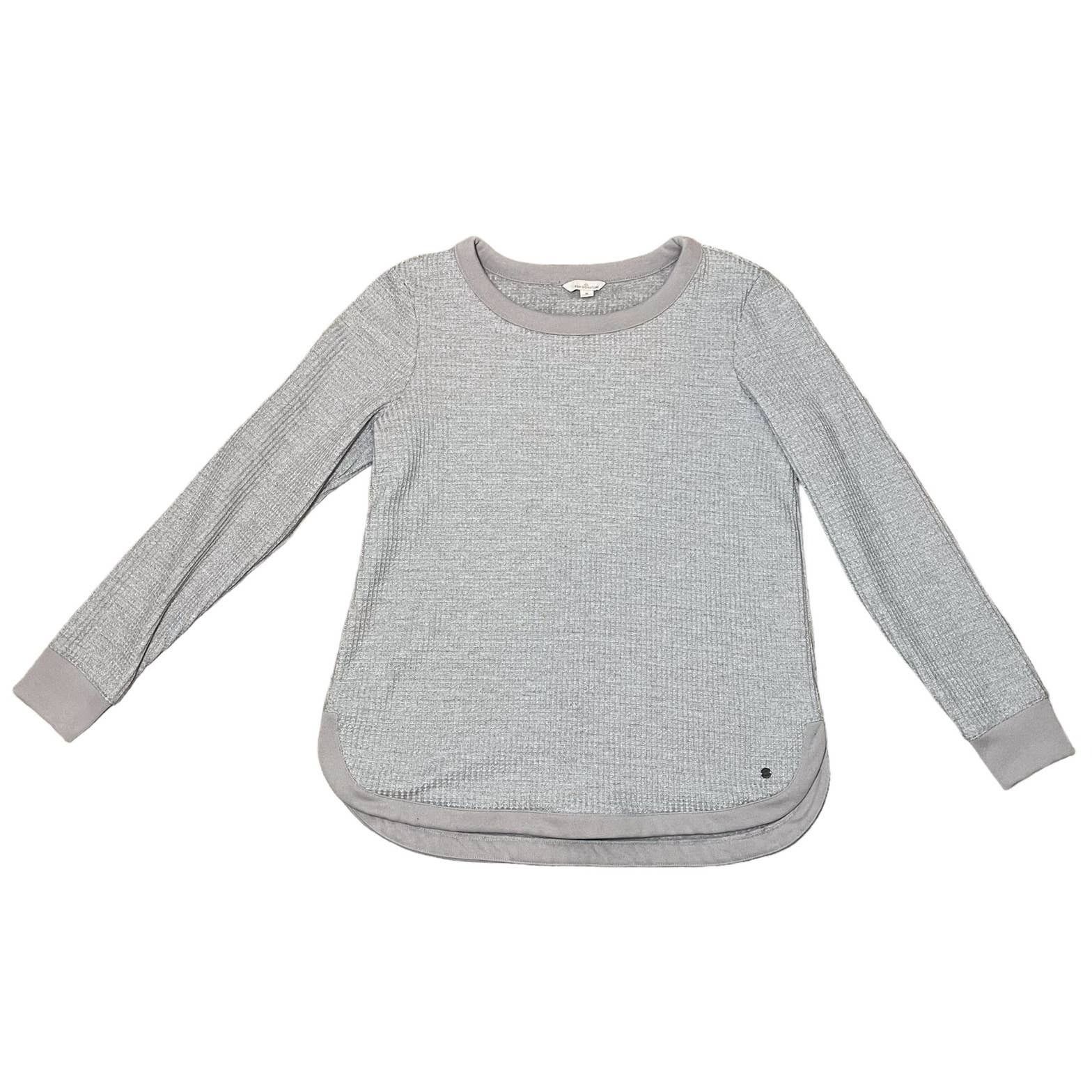 L.L. Bean L.L. Bean Signature Waffle Knit Boatneck Sweater Gray Medium Size M / US 6-8 / IT 42-44 - 2 Thumbnail