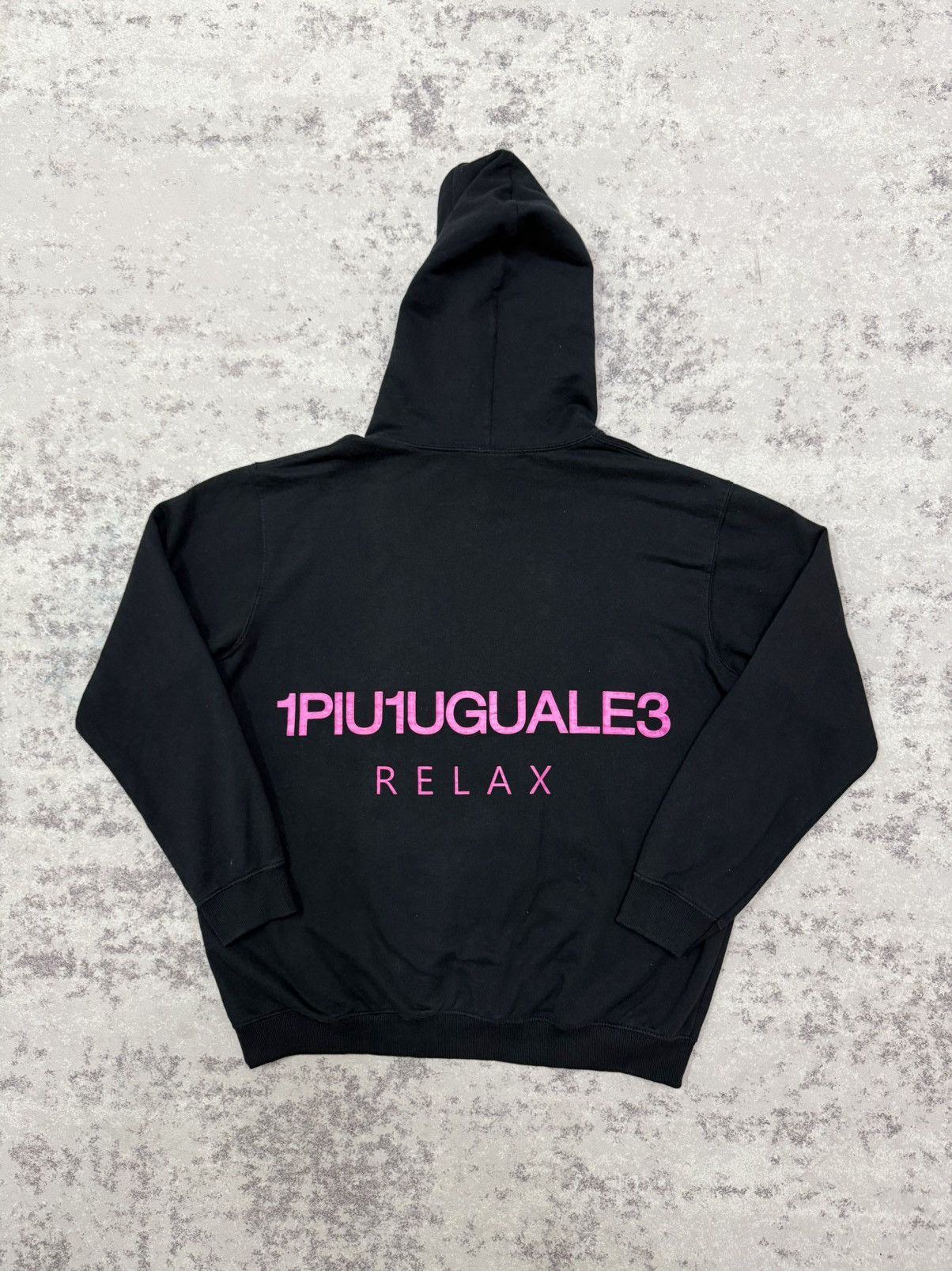 Japanese Brand 1PIU1UGUALE3 pink word pullover sweater hoodie Size US L / EU 52-54 / 3 - 3 Thumbnail