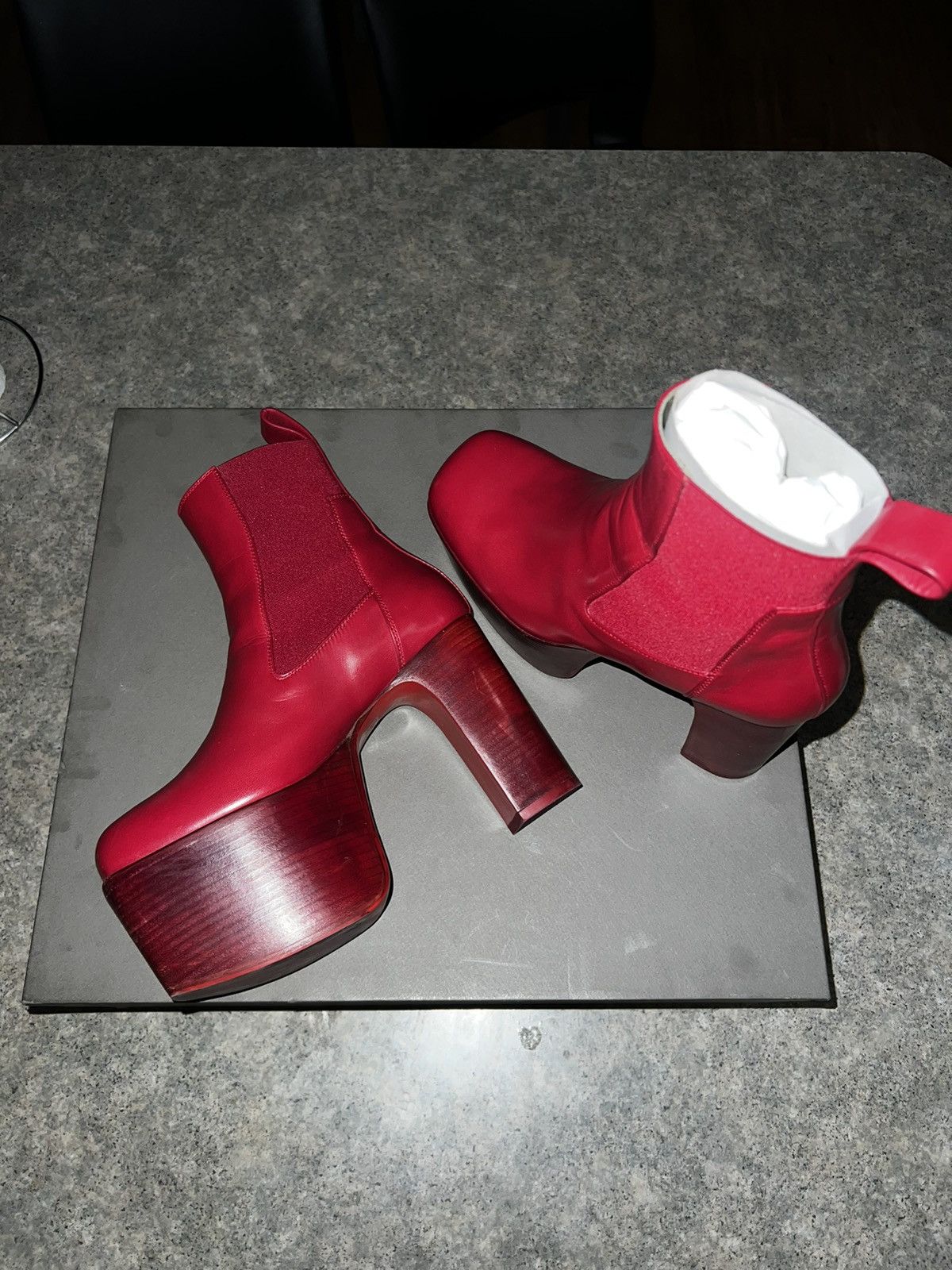 Rick Owens RICK OWENS RED KISS BOOTS Size US 7 / IT 37 - 3 Thumbnail