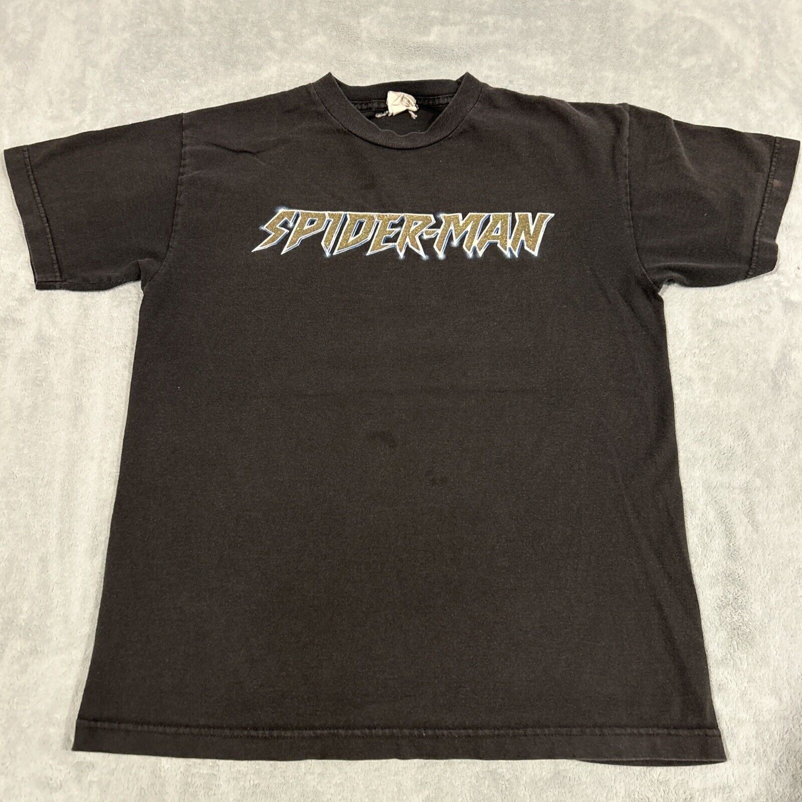 Marvel Comics Spiderman 2002 Shirt Youth Boys Teen Medium Glitter Double Size US M / EU 48-50 / 2 - 4 Thumbnail