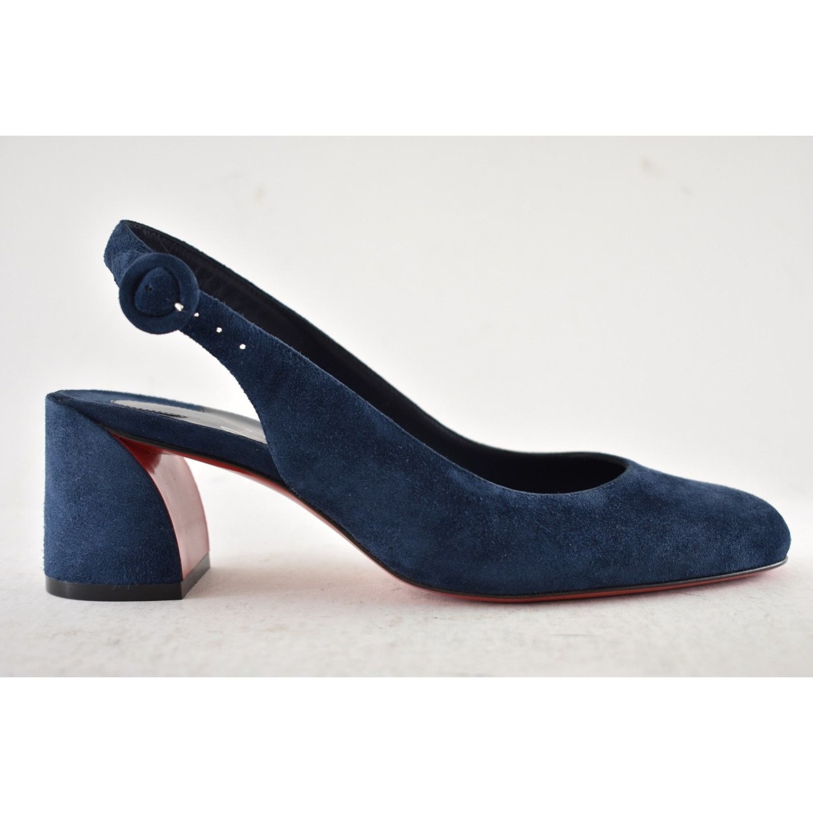 Christian Louboutin Christian Louboutin So Jane Sling 55 Marine Blue Heel 36 Size US 5 / IT 35 - 2 Thumbnail