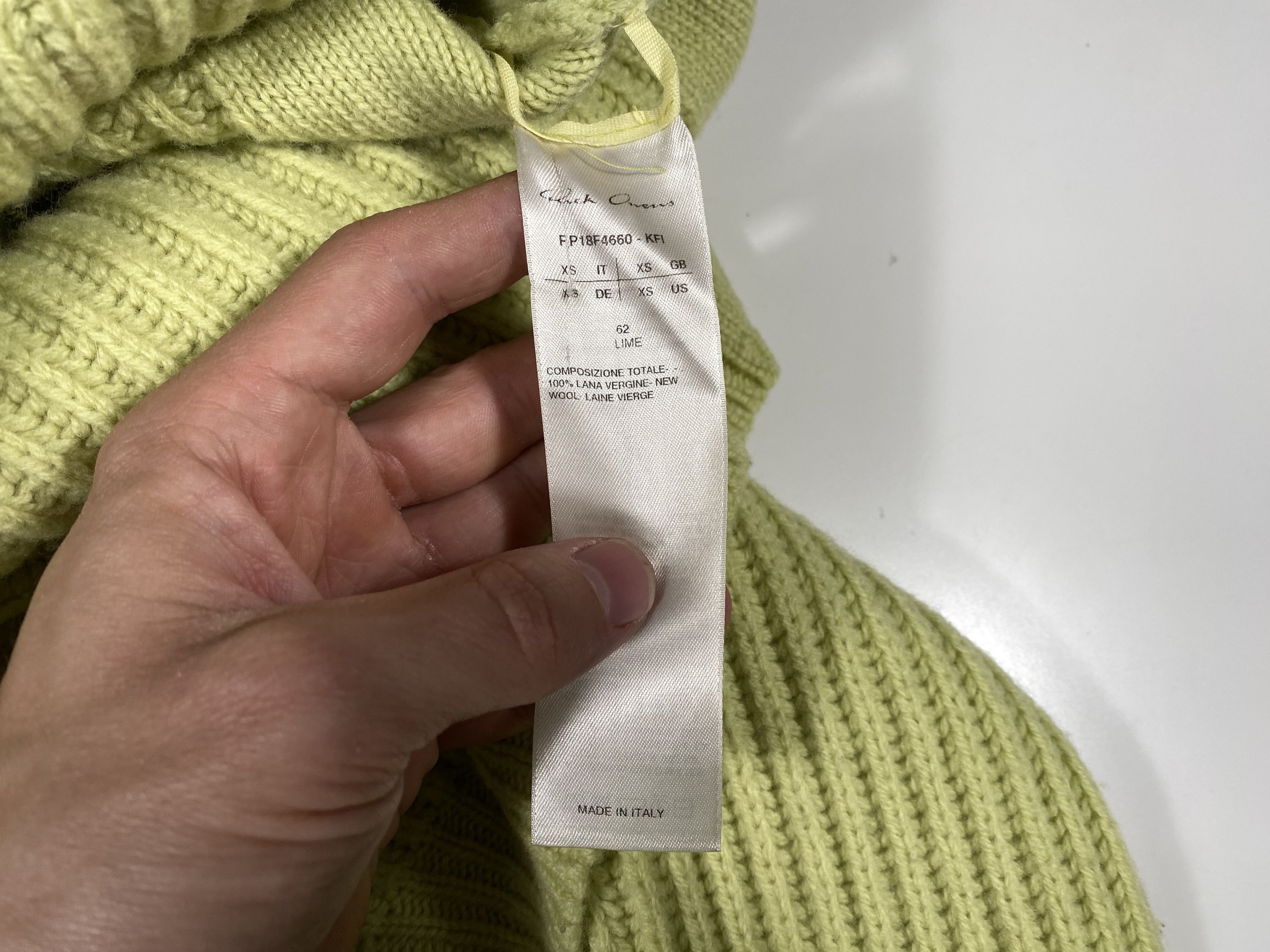 Rick Owens Rick Owens F/W18 Sisyphus Fisherman Knit 62 Lime Size XS / US 0-2 / IT 36-38 - 5 Thumbnail