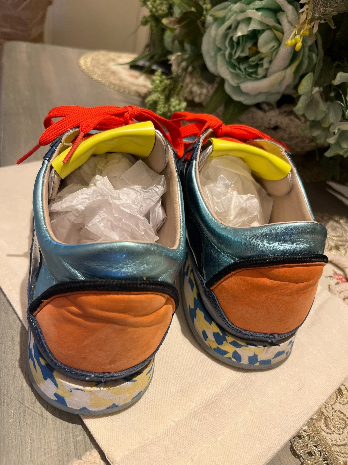 Dolce & Gabbana Dolce Gabbana Metallic Reflective Sneakers Size US 7 / EU 40 - 6 Thumbnail