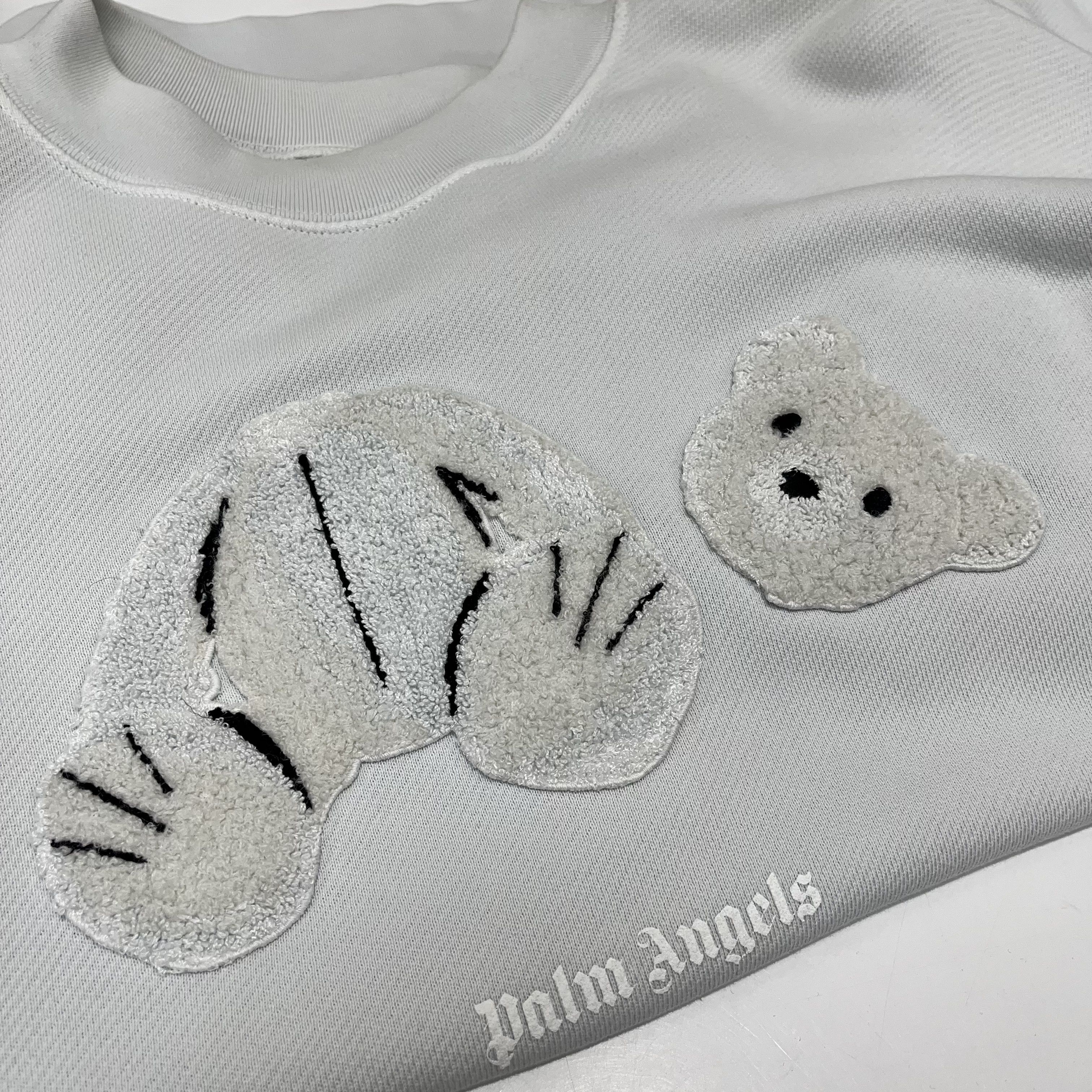Palm Angels Palm Angels Bear Logo Crewneck Illusion Blue Size US M / EU 48-50 / 2 - 3 Thumbnail
