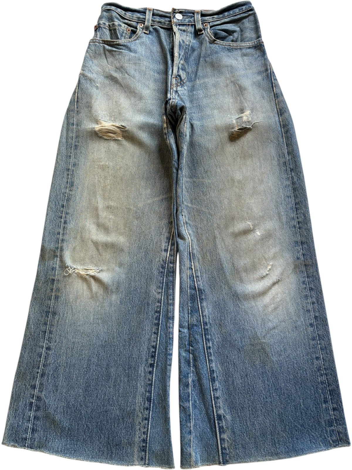 Levi's Vintage Levis 501 Custom Mud Wash Distress Flare Jean Size US 26 / EU 42 - 1 Thumbnail