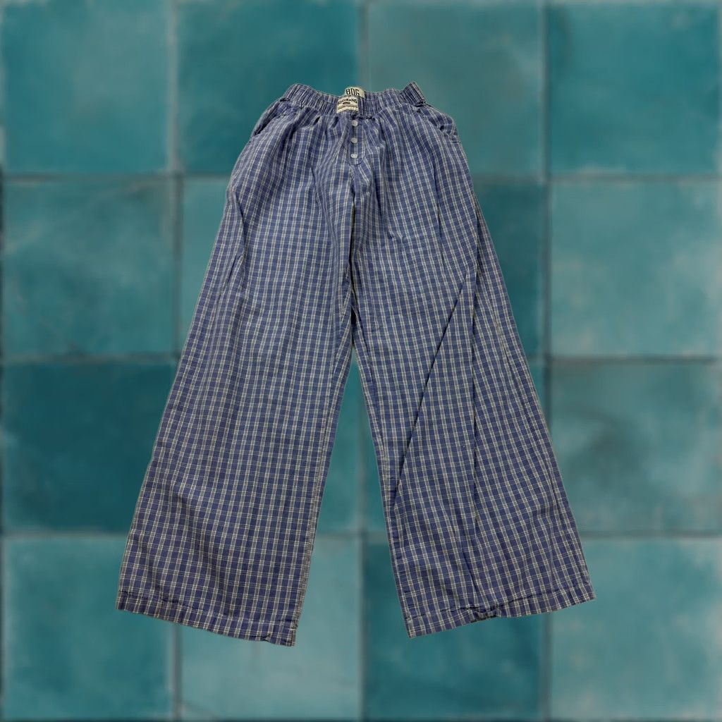 Bdg BDG Pajama Pants Mens XS Blue Gingham Cotton Lightweight Lounge Sleepwear Size US 27 - 1 Thumbnail