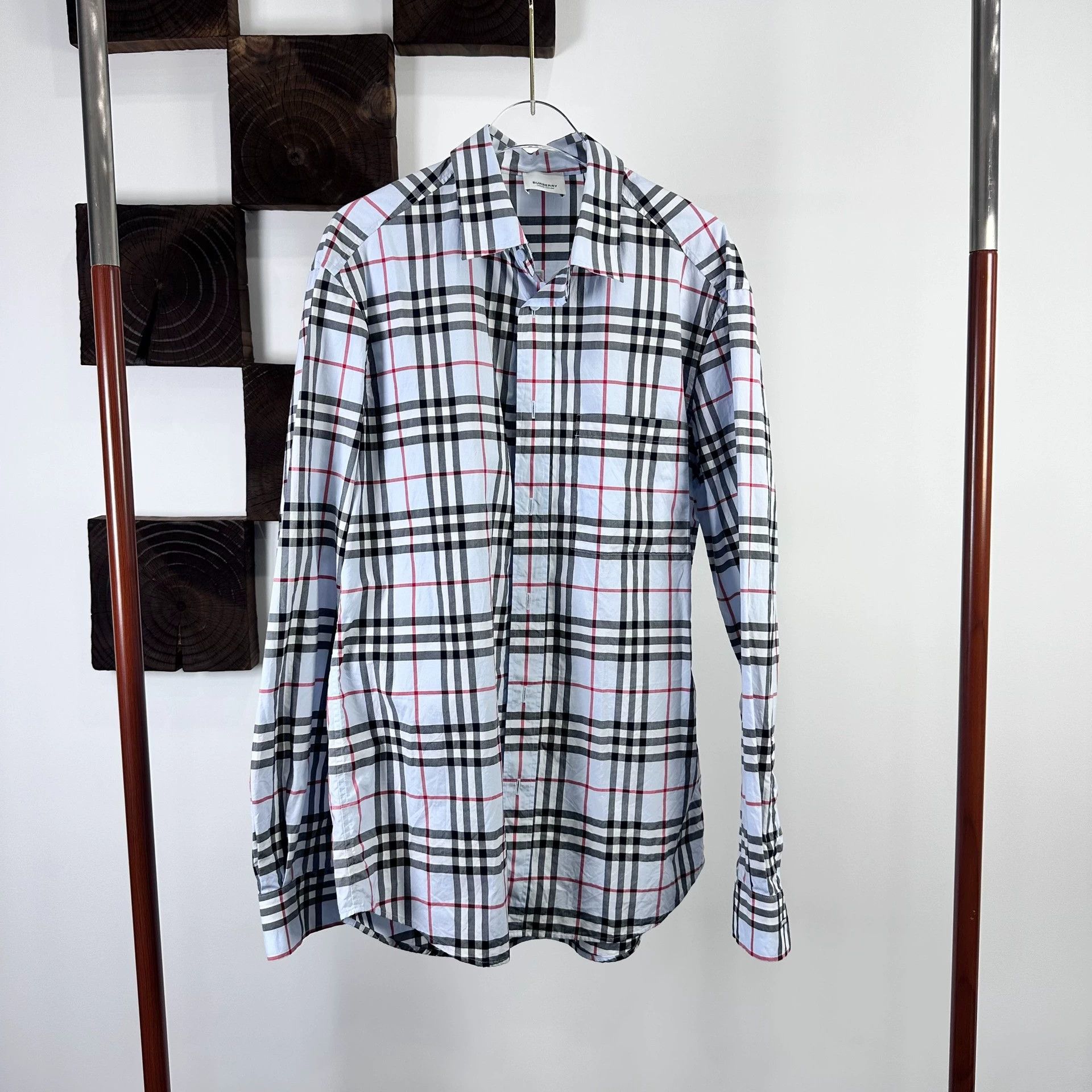 Burberry Burberry Women's Blue Check Shirt S Size US S / EU 44-46 / 1 - 1 Thumbnail