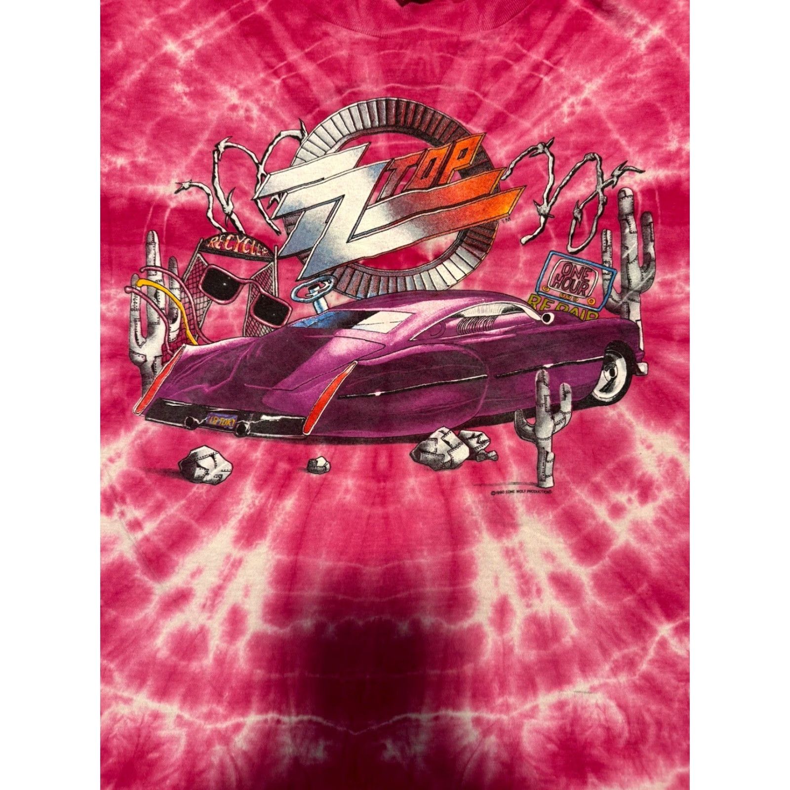 Vintage VINTAGE 90's ZZ Top Recycler World Tour Men's XL Pink T-Shirt Tie Dye France Lrg Size US L / EU 52-54 / 3 - 5 Thumbnail