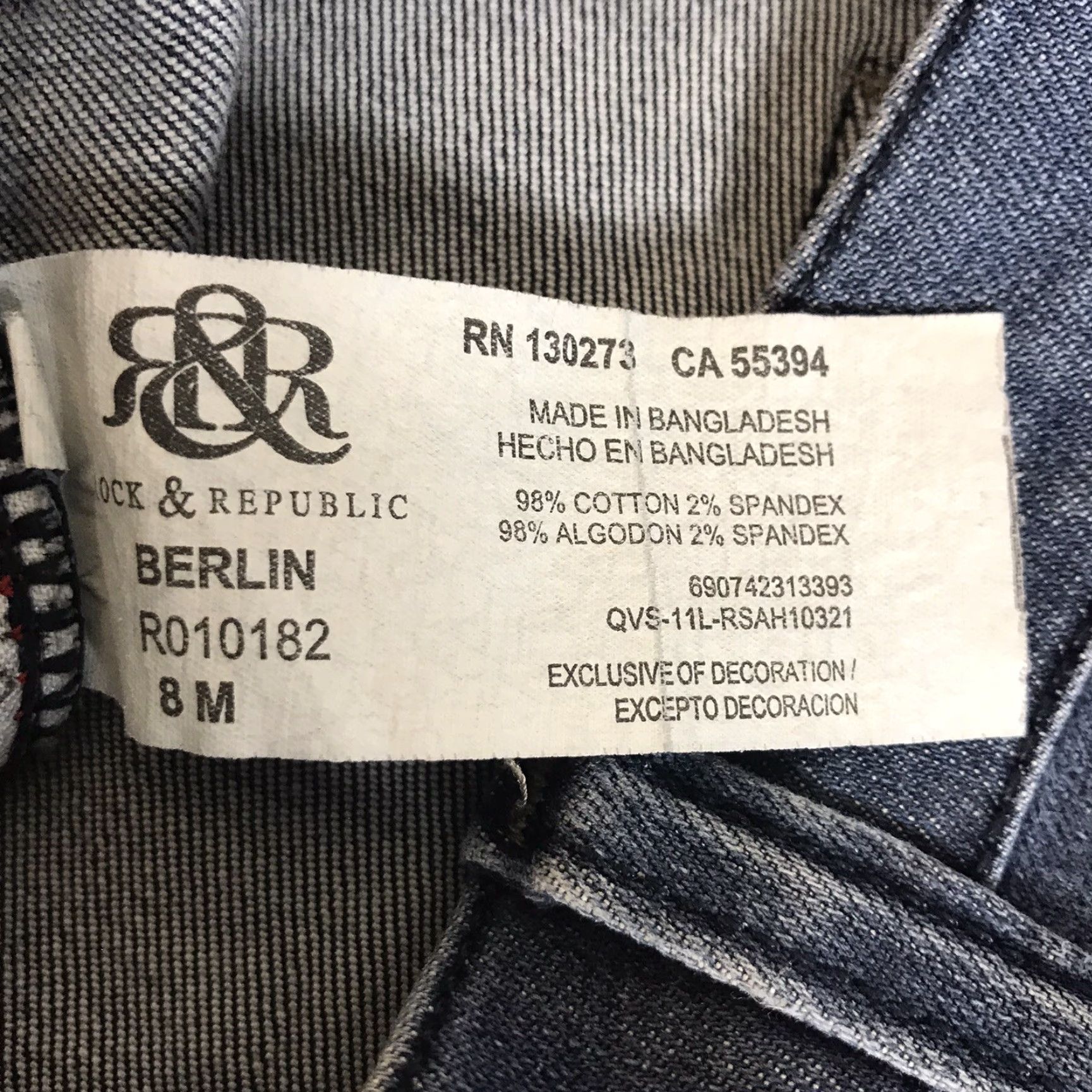 Vintage VINTAGE Rock & Republic BERLIN Womens 8 M Mid Rise Slim Straight Medium Wash Blue Size 30" / US 8 / IT 44 - 4 Thumbnail