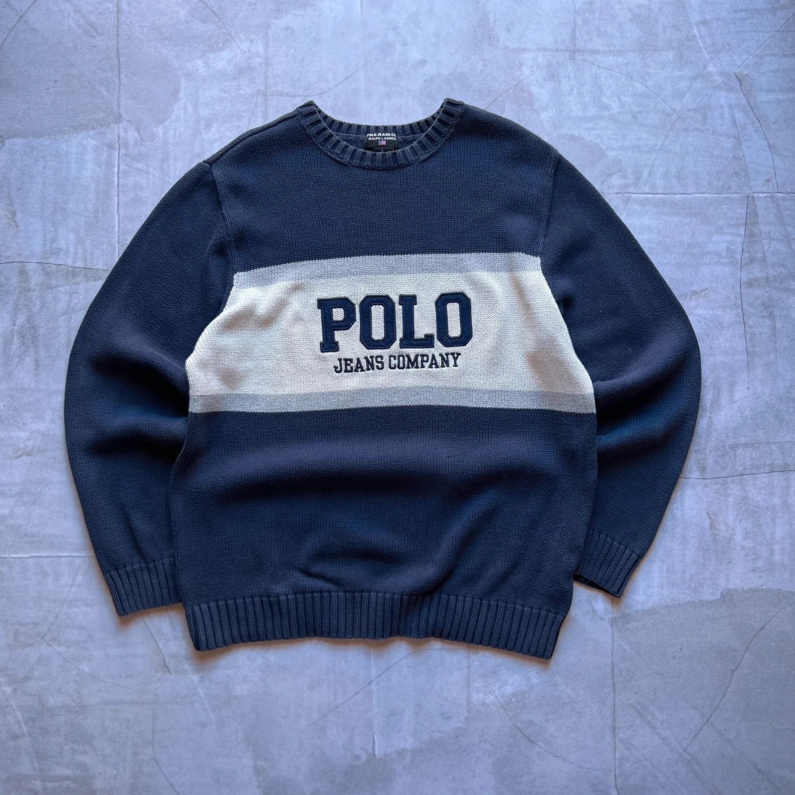 Polo Ralph Lauren vintage Ralph Lauren sweater USA Flag sweatshirt Y2K diesel Size US L / EU 52-54 / 3 - 1 Thumbnail