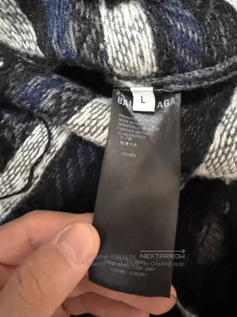 Balenciaga Balenciaga Crown wheat ear destroys wool sweater Size US L / EU 52-54 / 3 - 4 Thumbnail