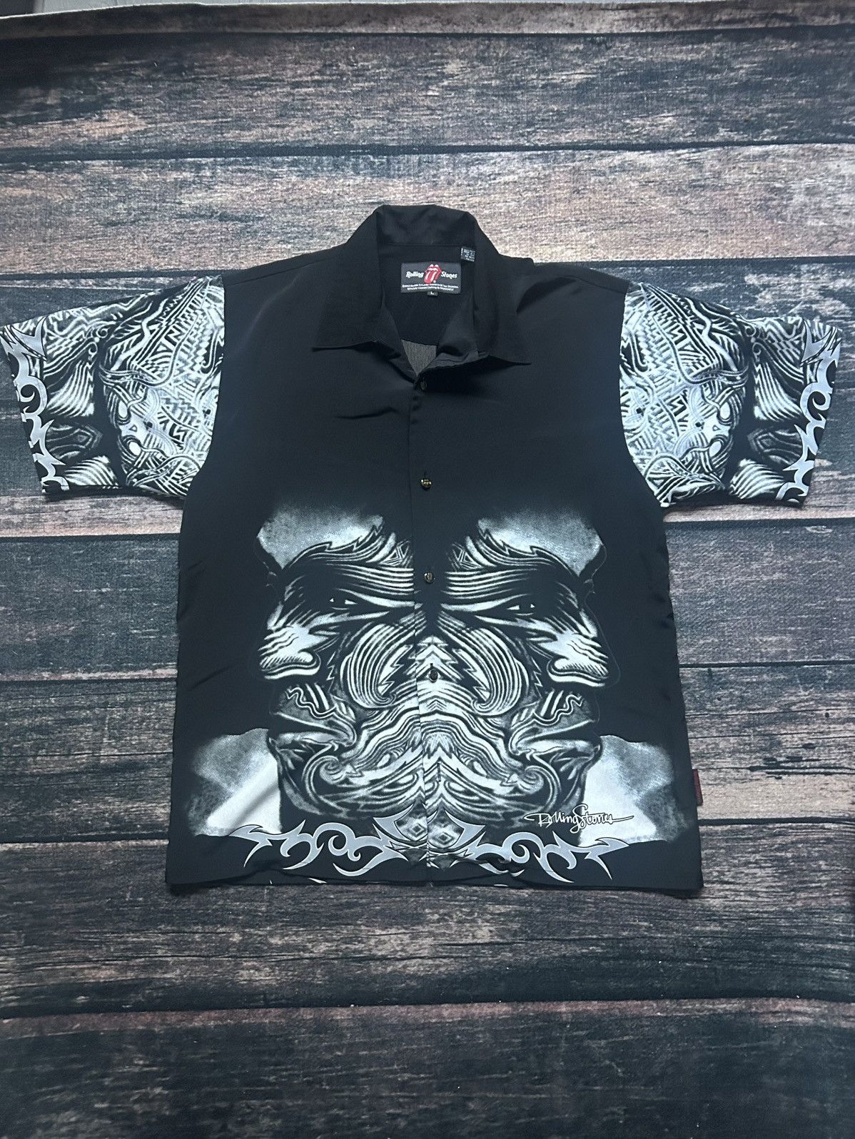 The Rolling Stones × Vintage Vintage 2003 Rolling Stones Dragonfly Button Up Band Tee L Size US L / EU 52-54 / 3 - 1 Thumbnail