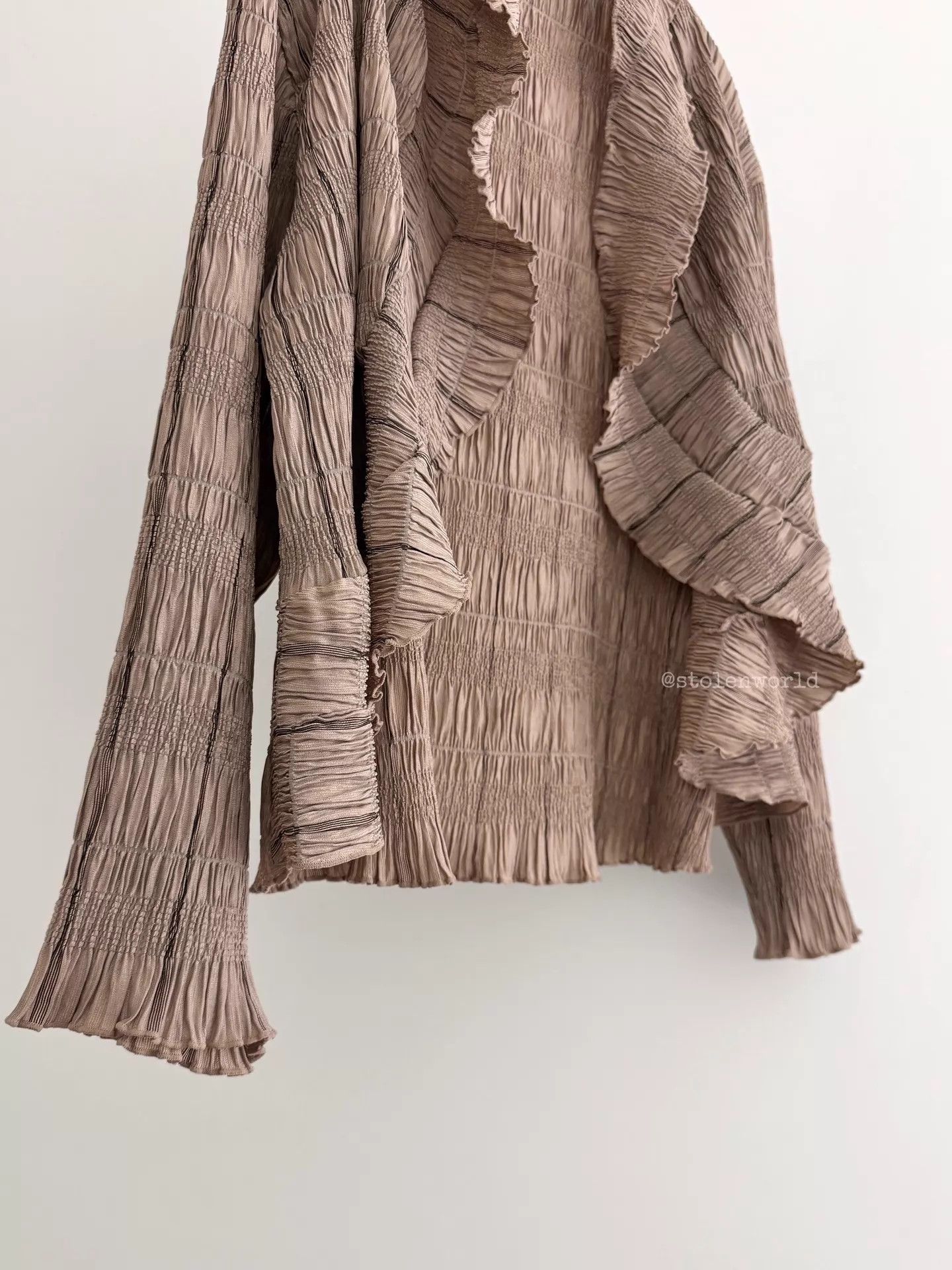 Issey Miyake Issey Miyake 1990SS Pleated Cardigan Gray-Pink Size 2 Size XS / US 0-2 / IT 36-38 - 4 Thumbnail