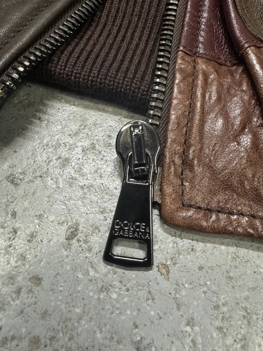 Dolce & Gabbana AW2008 Dolce & Gabbana Patchwork Circle Burgundy Leather Jacket Size US S / EU 44-46 / 1 - 15 Thumbnail