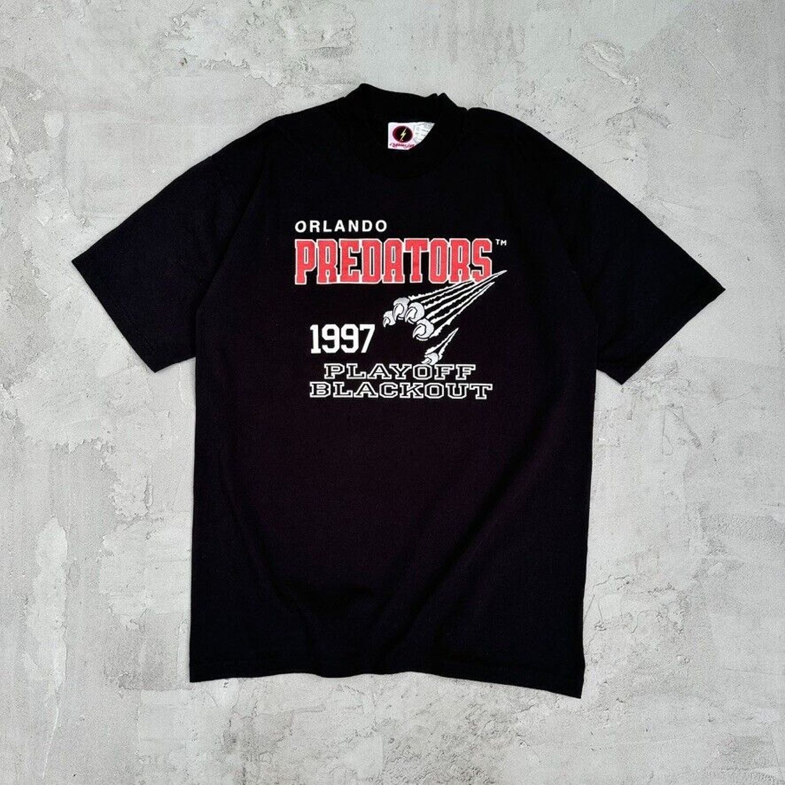 Lightning Bolt Vintage Orlando Predators Football 1997 Playoff T Shirt Size US XL / EU 56 / 4 - 1 Thumbnail