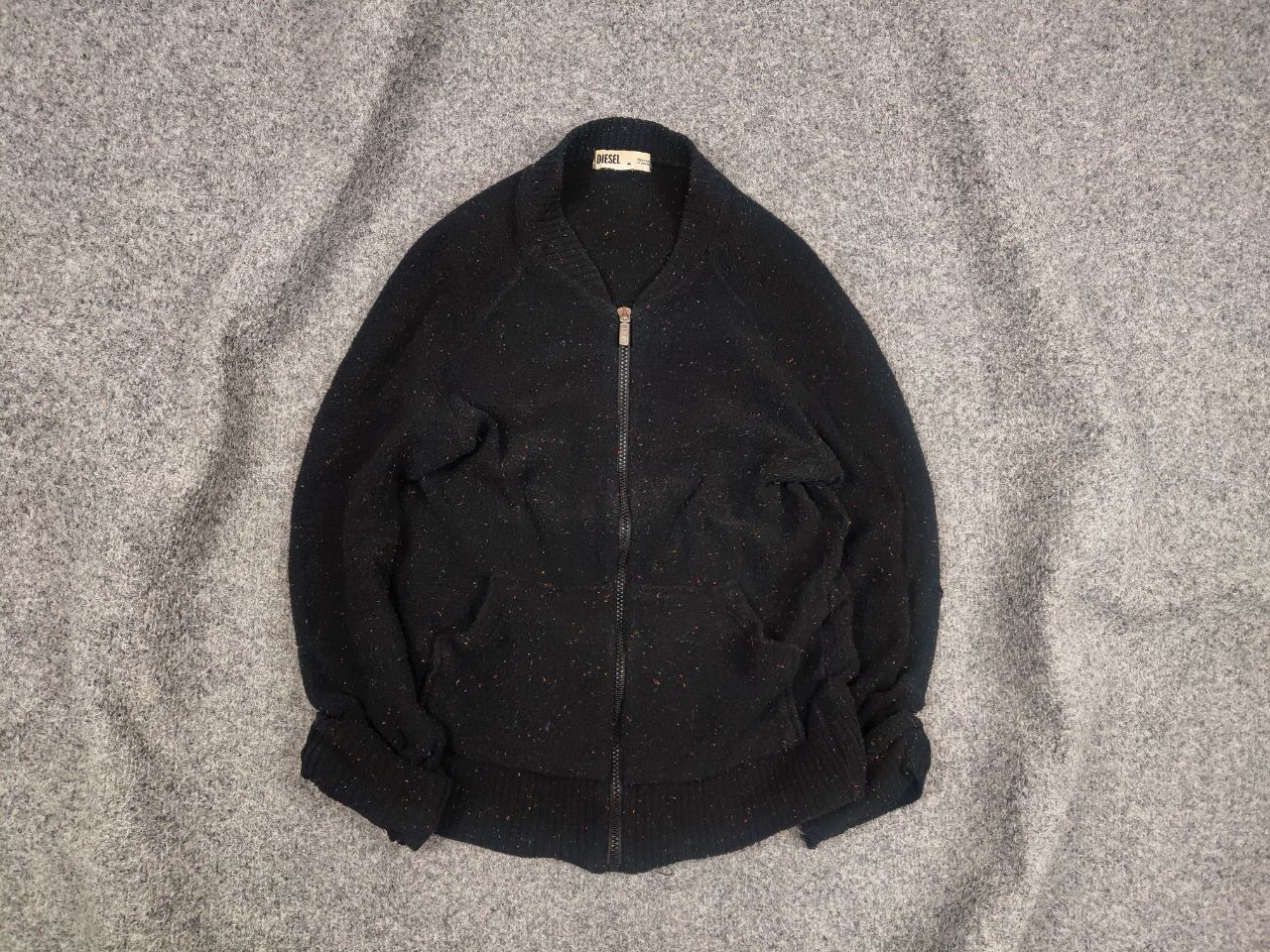 Diesel Vintage 90's Diesel Light Dark Knit Bomber Sweater Y2k Style Size US S / EU 44-46 / 1 - 2 Thumbnail