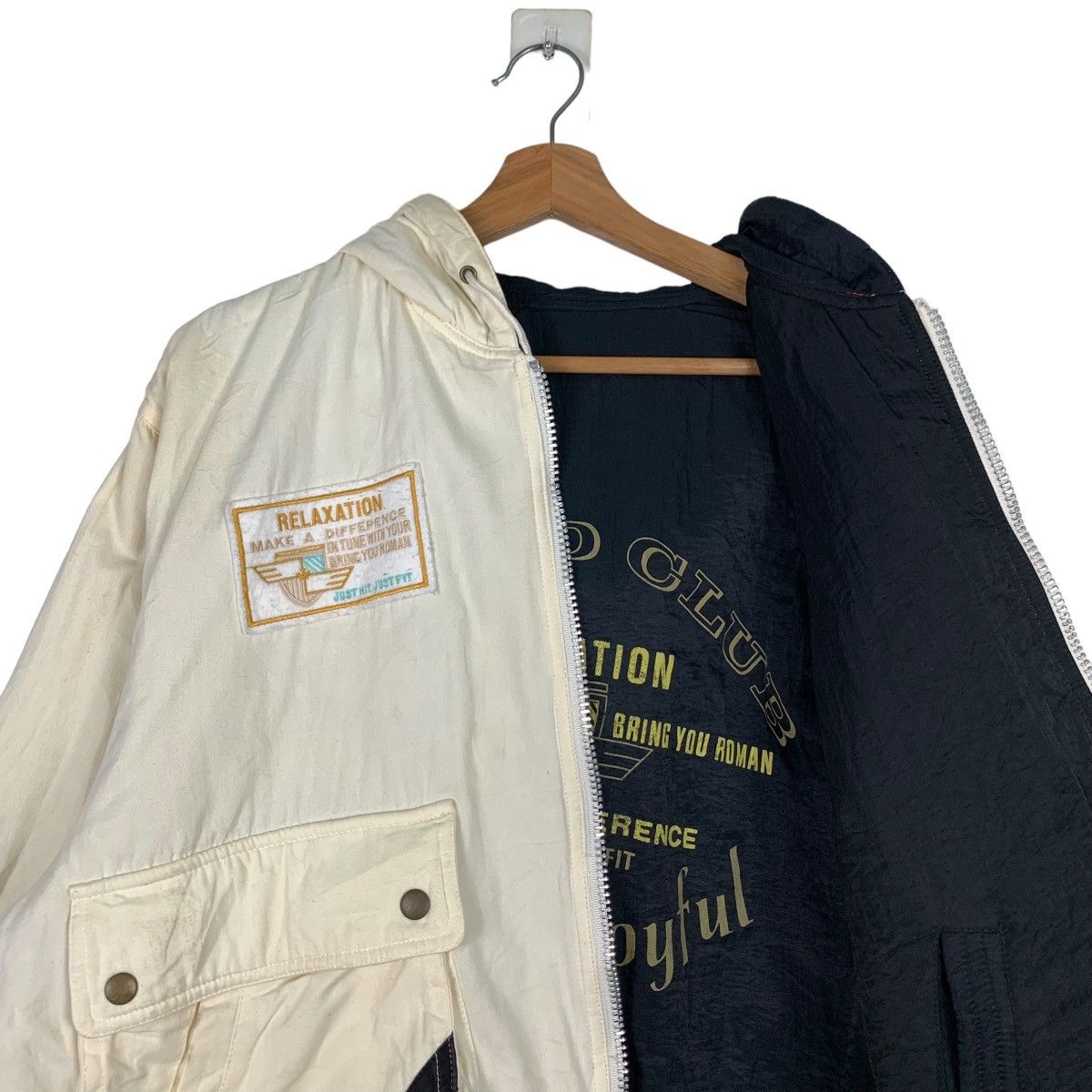 Japanese Brand World Club Big Logo Reversible Hoodie Jacket #0260-C12 Size US L / EU 52-54 / 3 - 12 Thumbnail