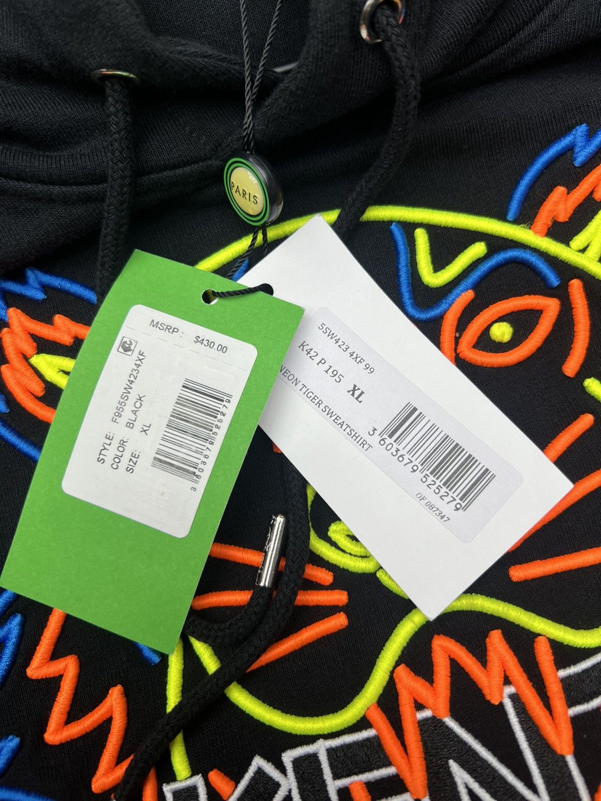 Kenzo Kenzo Flurescence Tiger Head Hoodie Size US XL / EU 56 / 4 - 10 Thumbnail