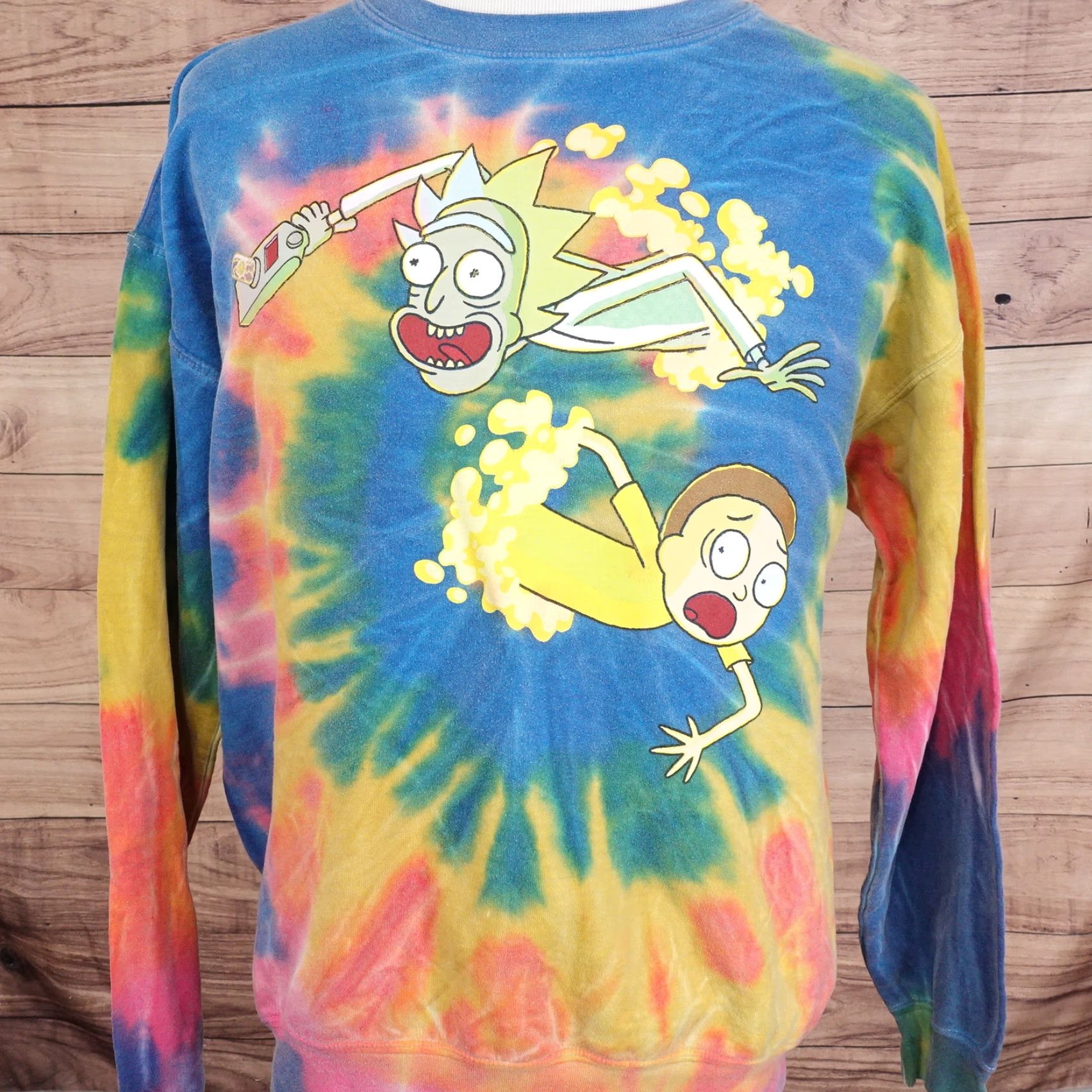 Ripple Junction RICK AND MORTY RIPPLE JUNCTION TIE DYE CREW NECK SWEATSHIRT SMALL MULTICOLOR MENS Size US S / EU 44-46 / 1 - 2 Thumbnail