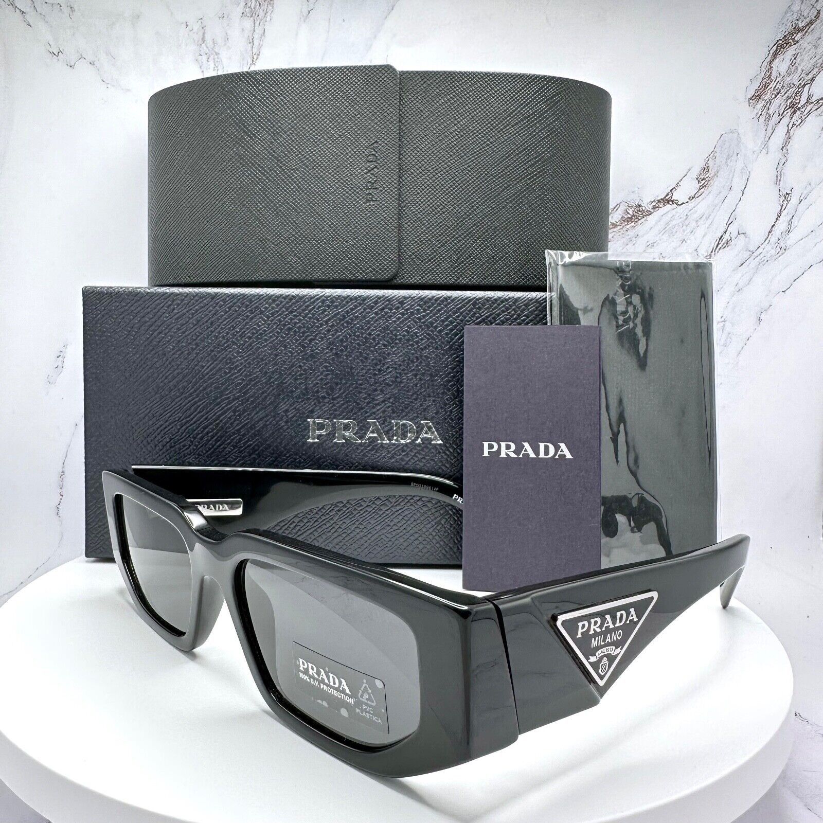 Prada NEW PRADA Sunglasses Black Square Size ONE SIZE - 1 Thumbnail